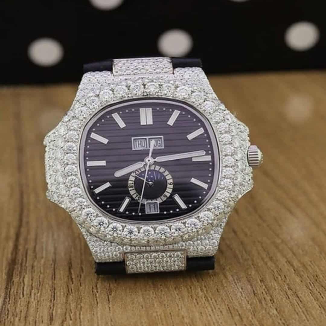 Bust Down VVS Moissanite Chronograph Watch for Men 10 Bust Down VVS Moissanite Chronograph Watch for Men - Image 10