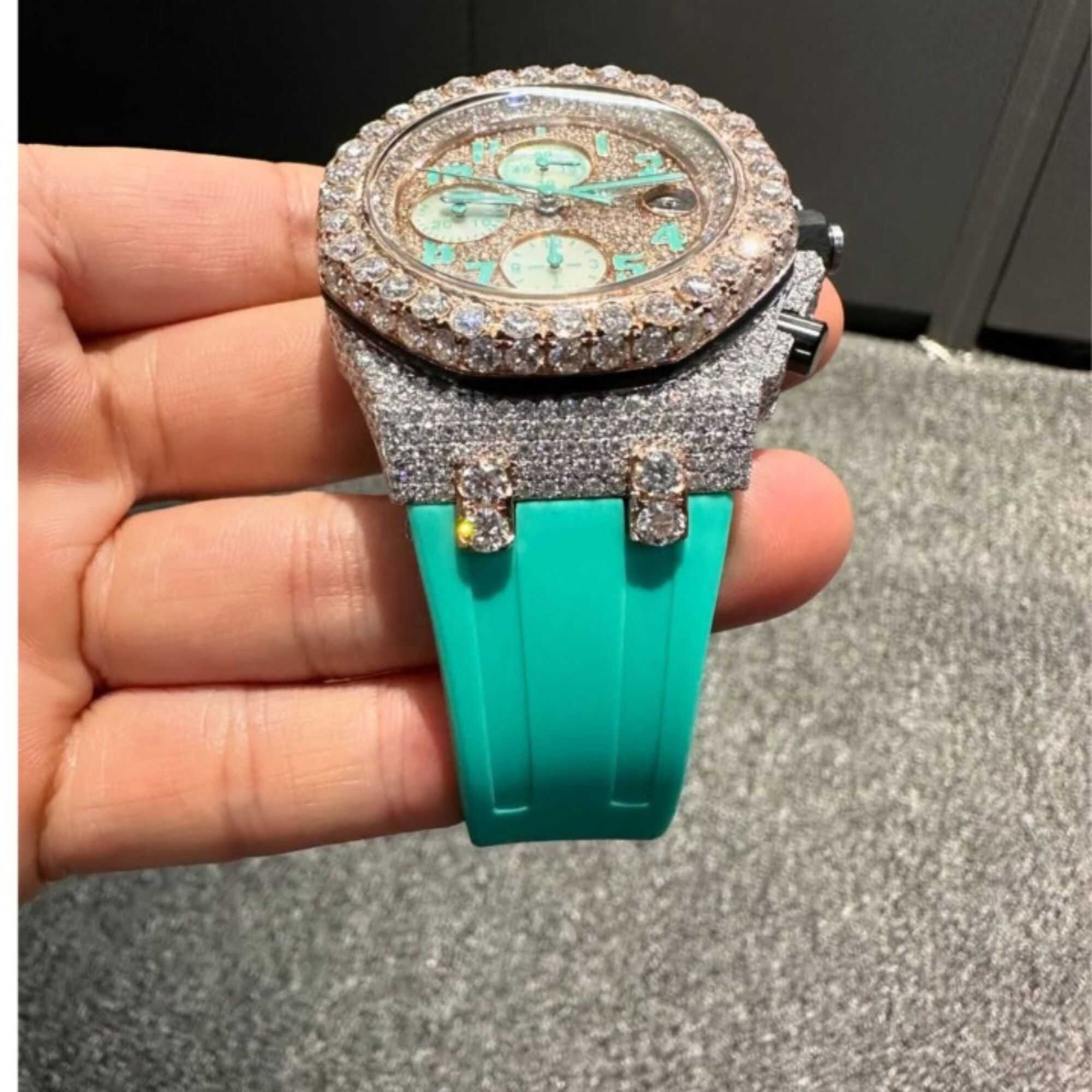 Premium Moissanite Watches Fully Iced Out for Men & Women 3 Premium Moissanite Watches Fully Iced Out for Men & Women - Image 3