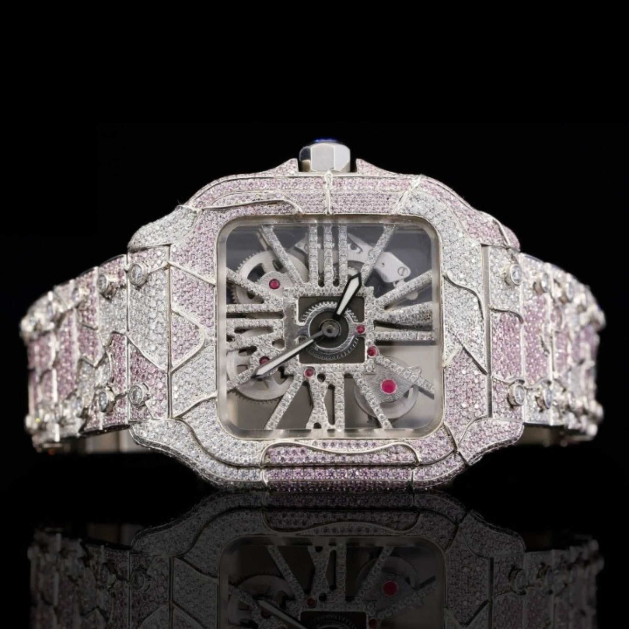 Elegant Moissanite Watches with Sleek Stainless Steel Strap 7 Elegant Moissanite Watches with Sleek Stainless Steel Strap - Image 7
