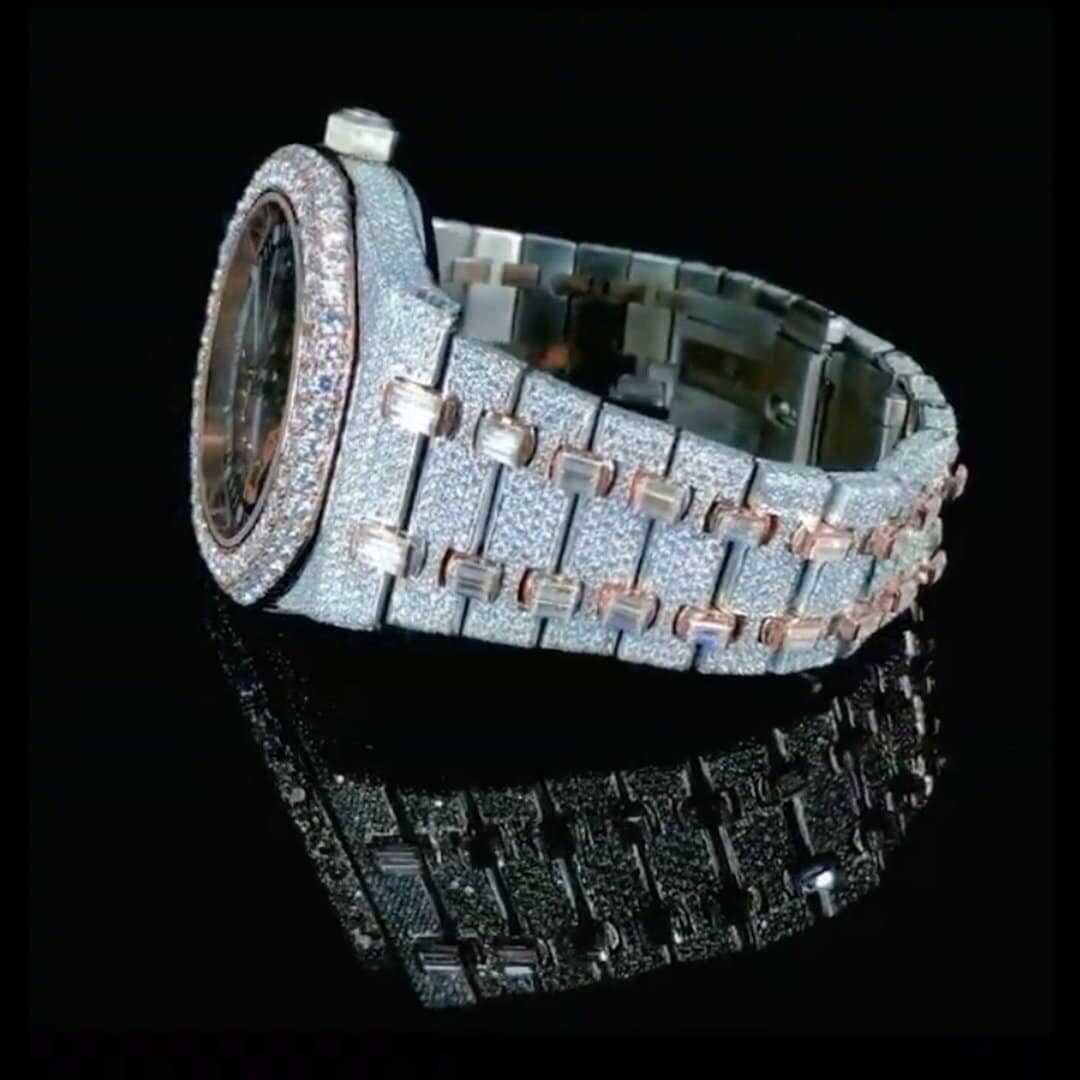 Bust Down Moissanite Watch – Hip Hop Iced Out Style 6 Bust Down Moissanite Watch – Hip Hop Iced Out Style - Image 6