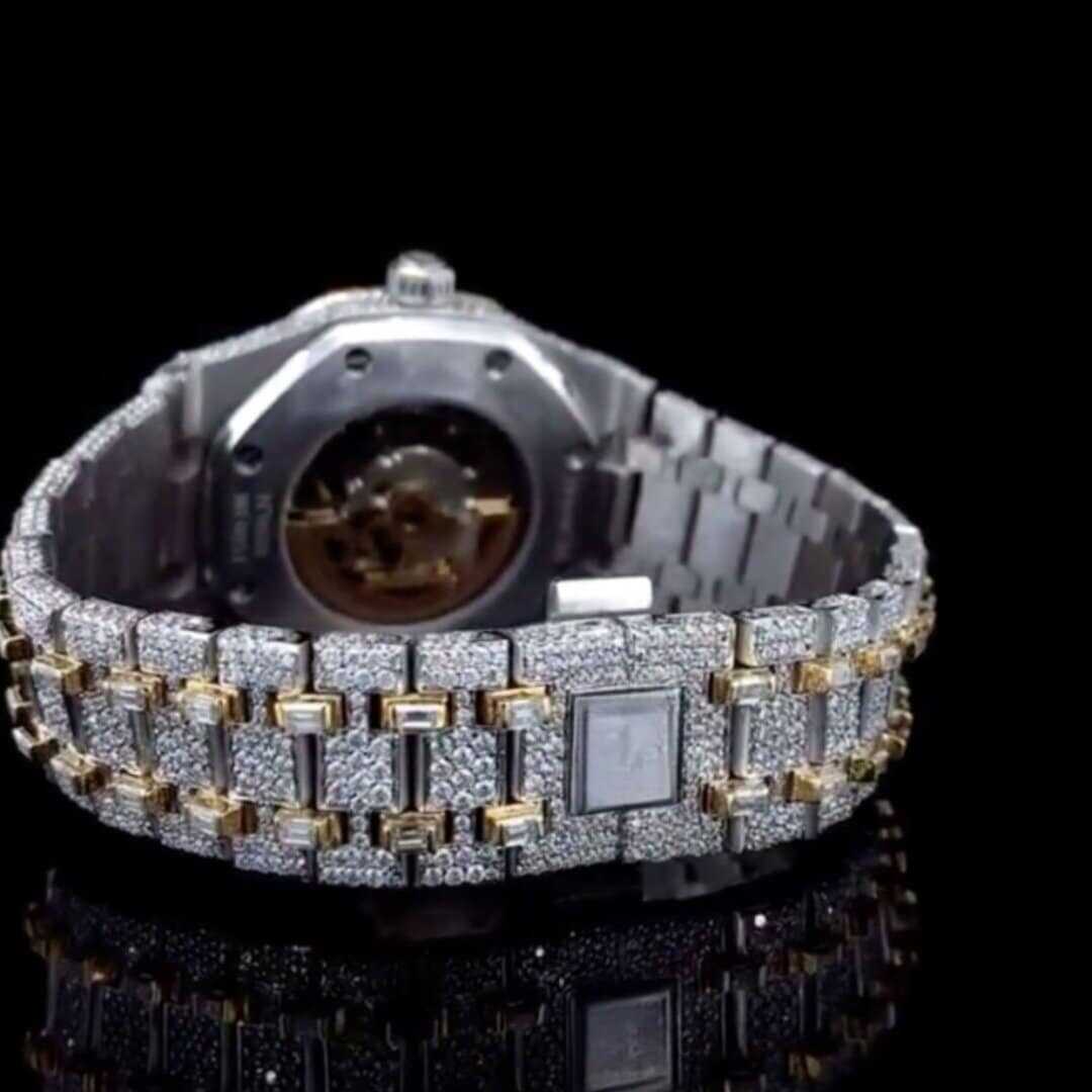 44MM White Gold Plated Hip Hop Iced Out Men's Watch 7 44MM White Gold Plated Hip Hop Iced Out Men's Watch - Image 7