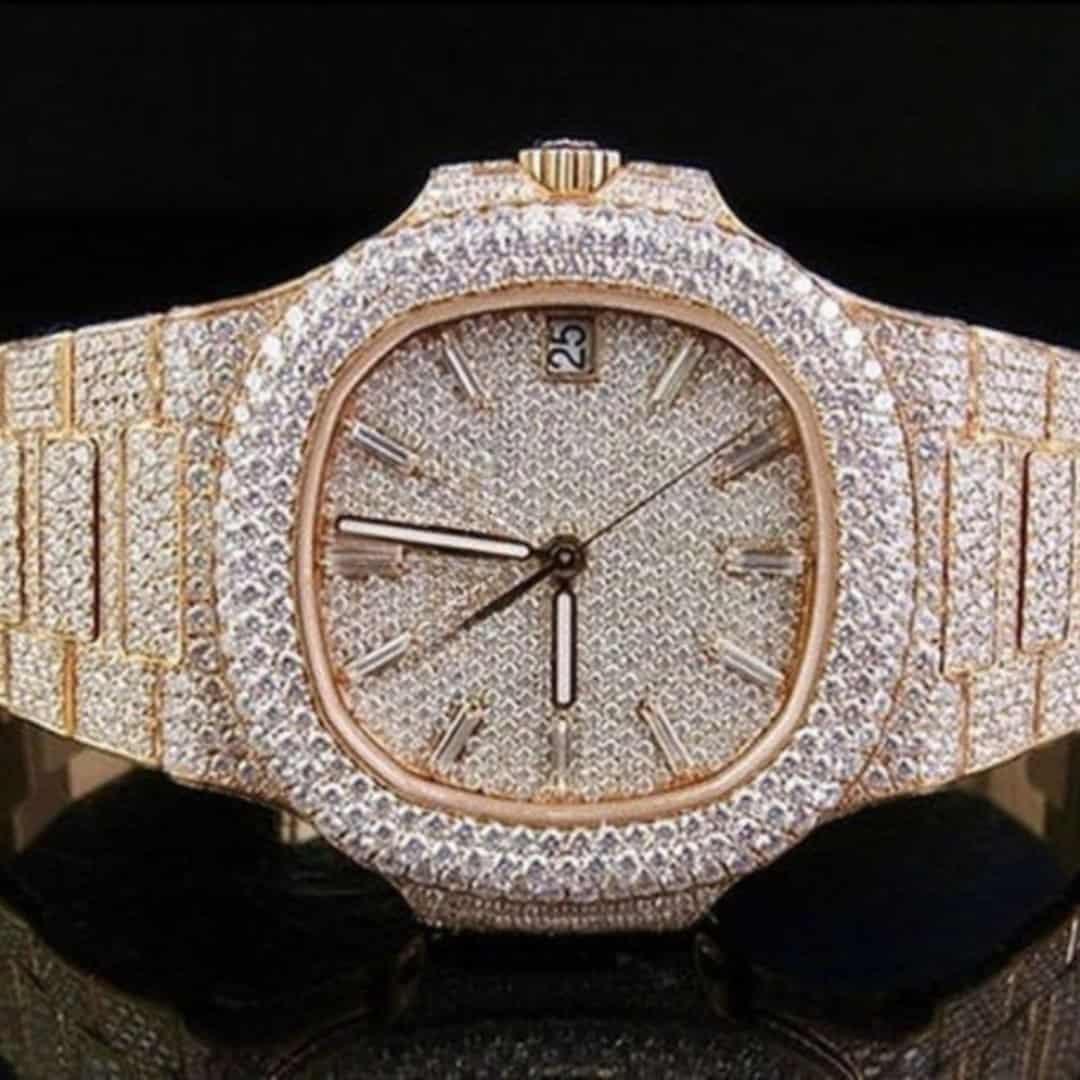Stainless Steel Fully Flooded Luxury Watch for Wedding 1 Stainless Steel Fully Flooded Luxury Watch for Wedding