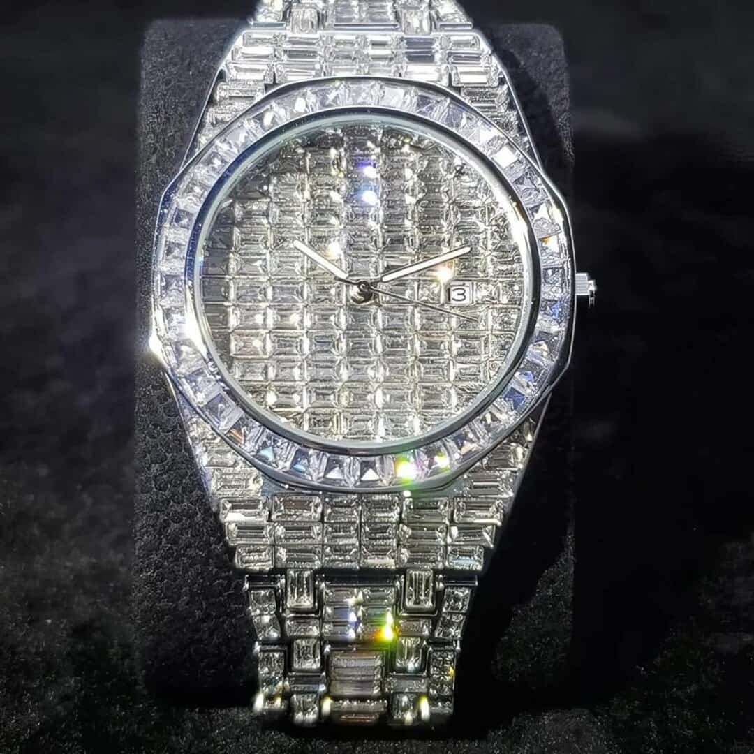Iced-Out Bust Down Moissanite Luxury Watch 3 Iced-Out Bust Down Moissanite Luxury Watch - Image 3