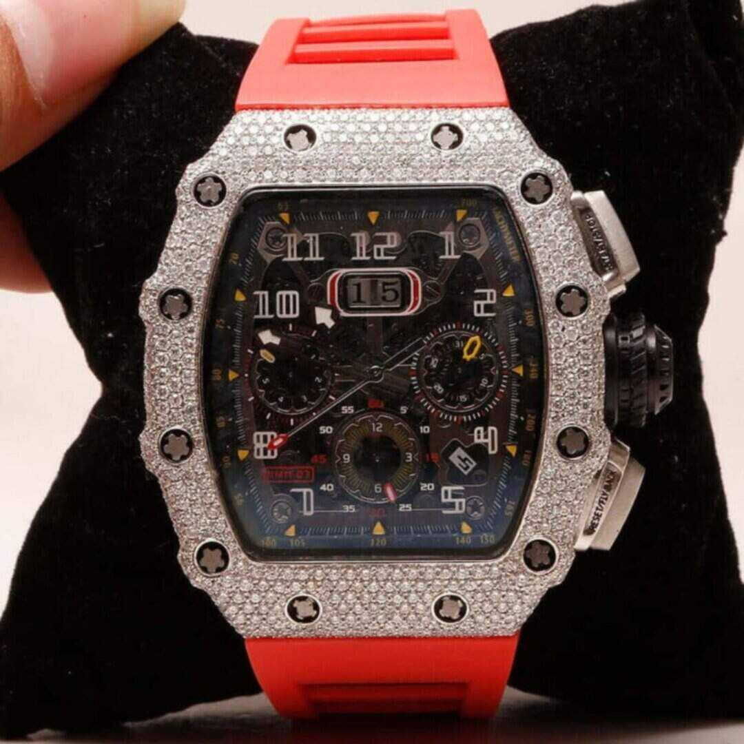 Iced Out Moissanite Watch with Soft Silicone Fit 9 Iced Out Moissanite Watch with Soft Silicone Fit - Image 9