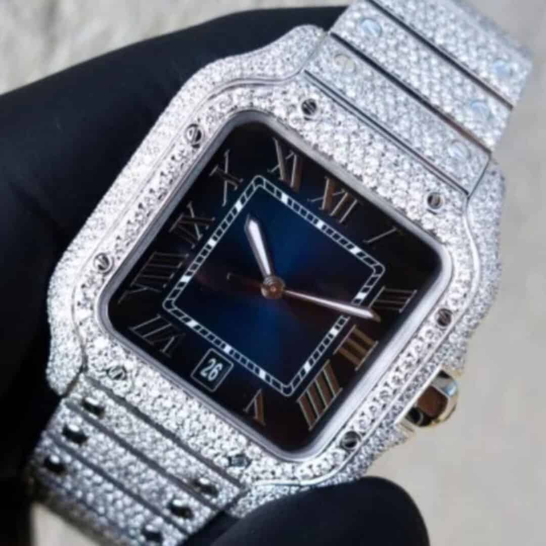 Luxury Moissanite Watch with Brilliant Iced Shine 4 Luxury Moissanite Watch with Brilliant Iced Shine - Image 4