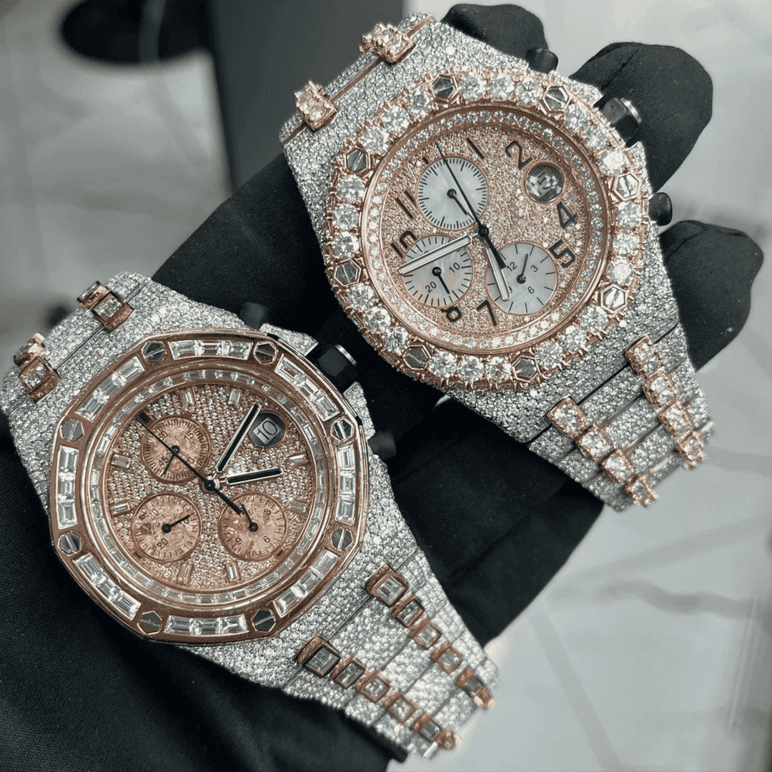 Iced Out Diamond Moissanite Watch 5 Iced Out Diamond Moissanite Watch - Image 5