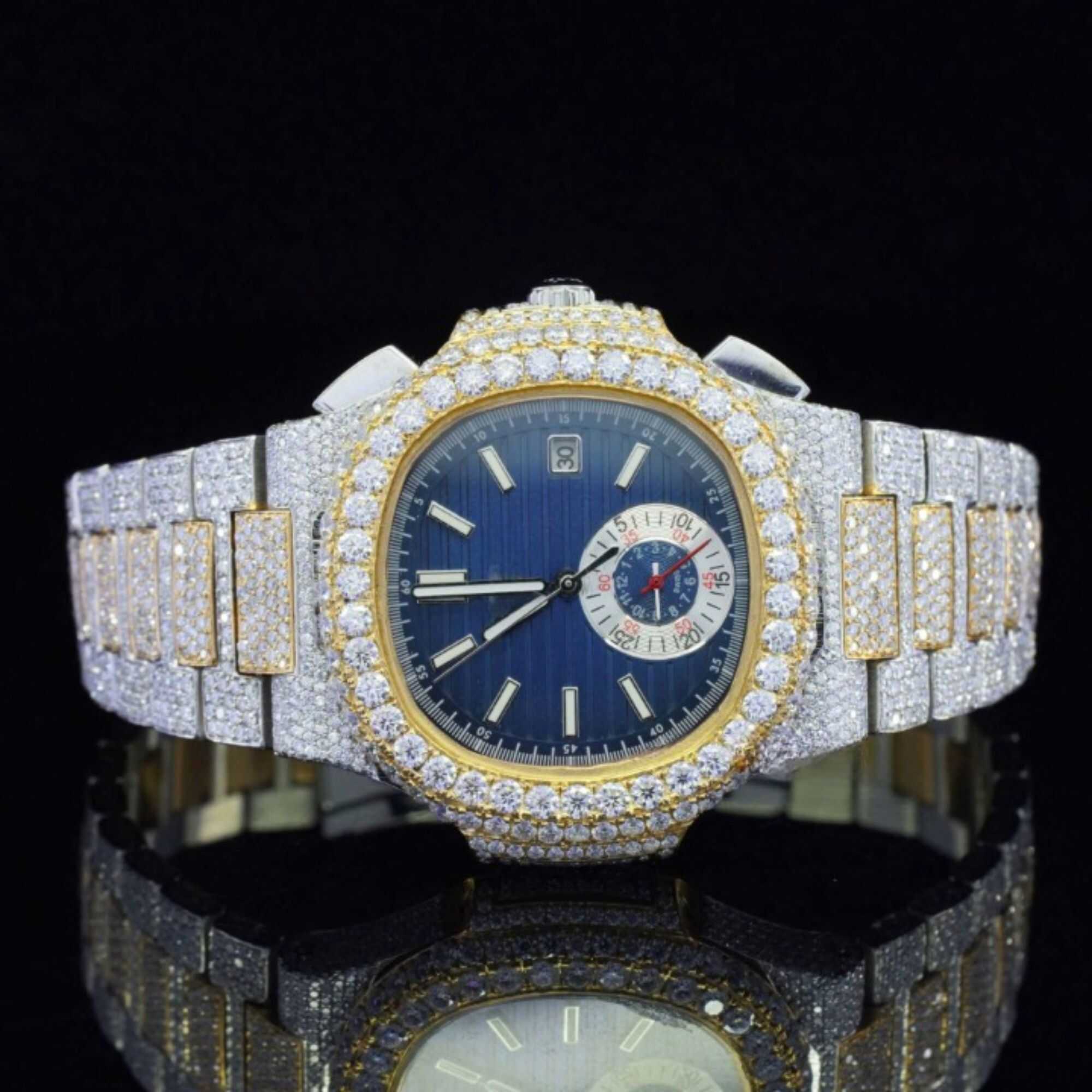 Elegant Moissanite Watches Iced Out for Men & Women 2 Elegant Moissanite Watches Iced Out for Men & Women - Image 2