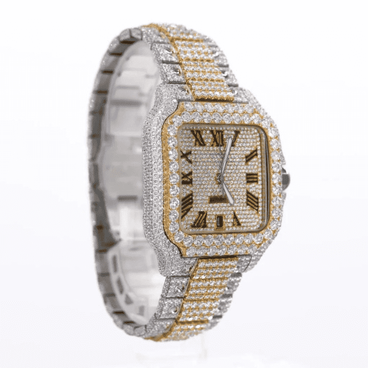 Fashionable Moissanite Watch Diamond Iced Out Automatic Movement For Men 1 Moissanite Watch Vendors USA