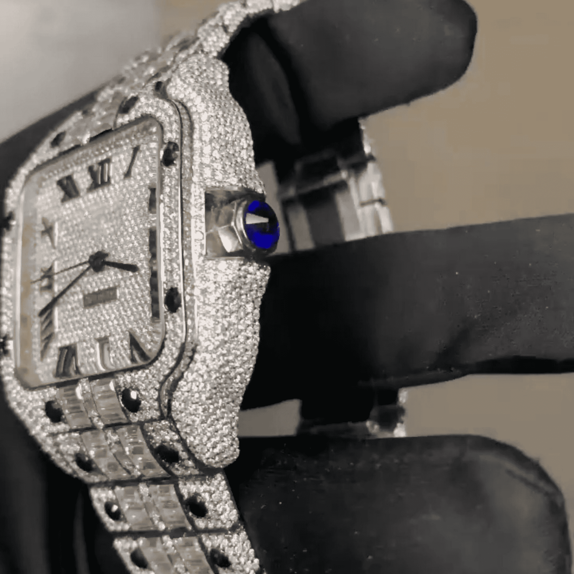 Stylish Bust Down Moissanite Watch for Men Fully Iced Out 2 Stylish Bust Down Moissanite Watch for Men Fully Iced Out - Image 2