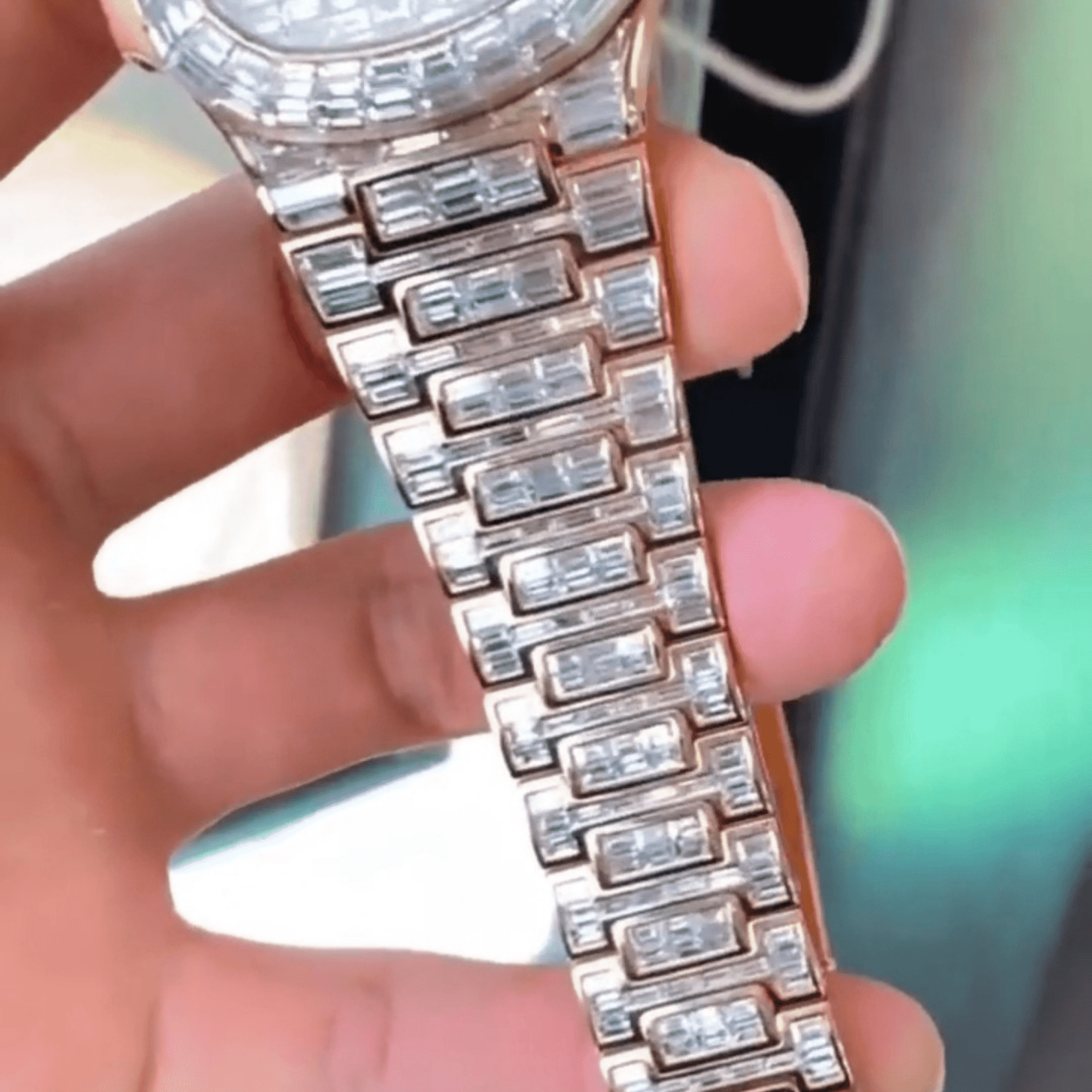 Stylish Iced Out VVS Moissanite Chronograph Watch 2 Diamond Moissanite Iced Out Watches