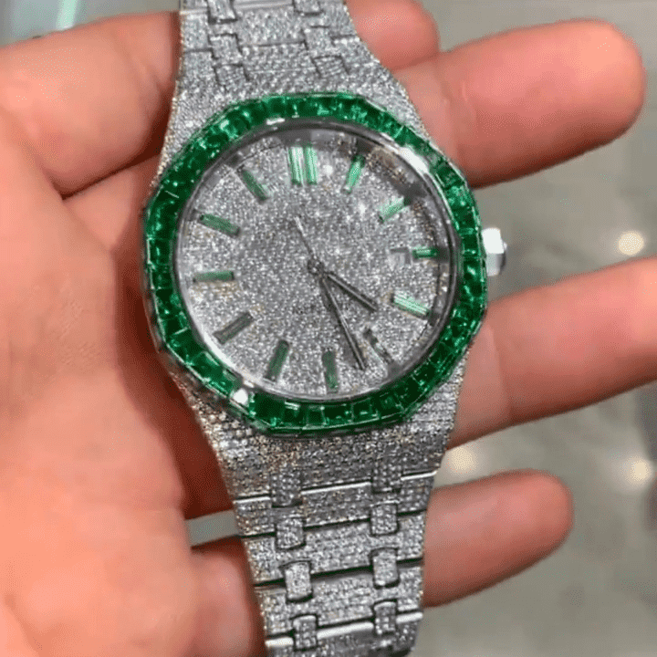 VVS Moissanite Iced Out Watch in Stainless Steel 2 VVS Moissanite Iced Out Watch in Stainless Steel - Image 2
