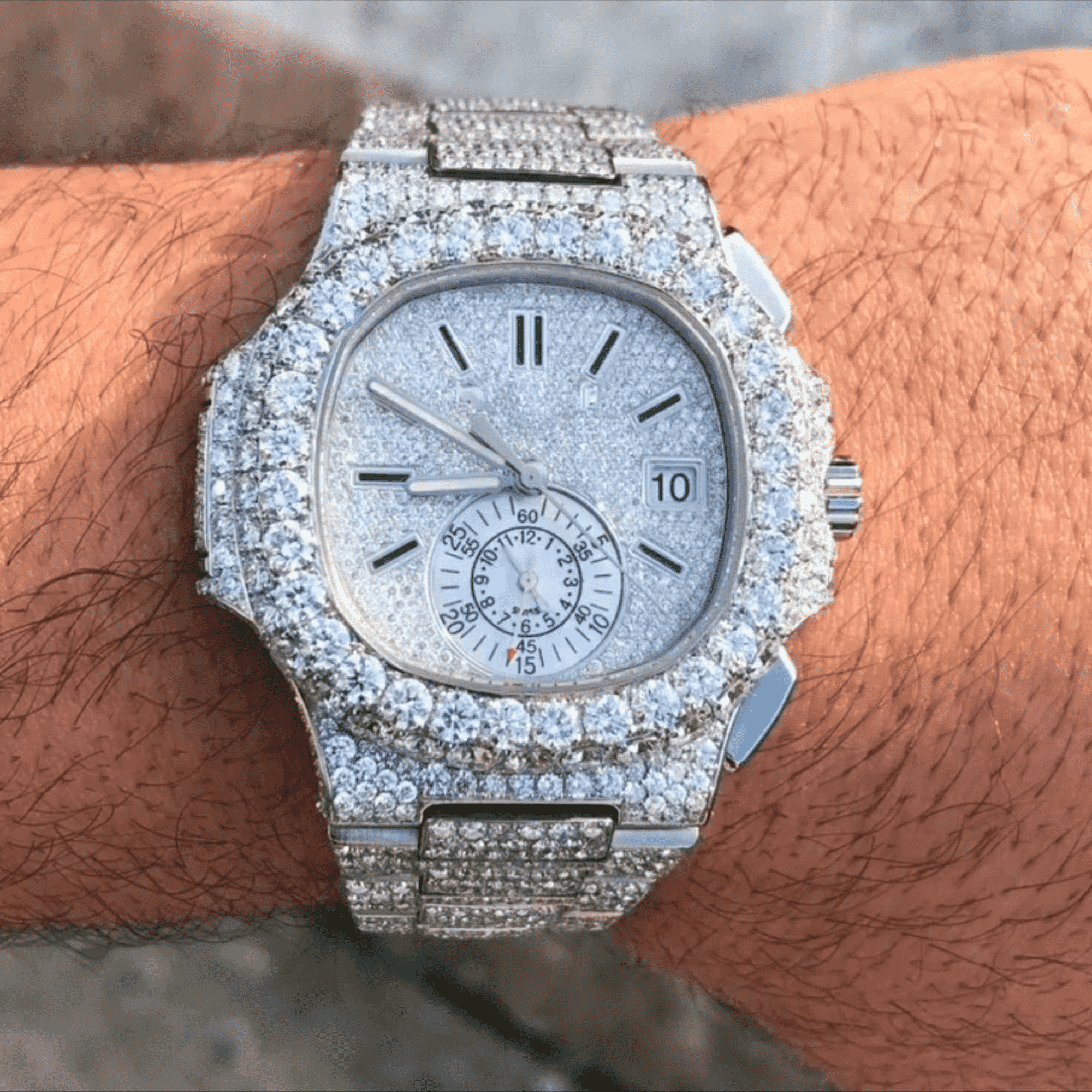 Moissanite Diamond Classic Automatic Watch 1 Moissanite Diamond Classic Automatic Watch