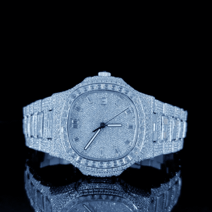 Imperial Bust Down Iced Out Watches, Moissanite Watches 1 Imperial Bust Down Iced Out Watches, Moissanite Watches