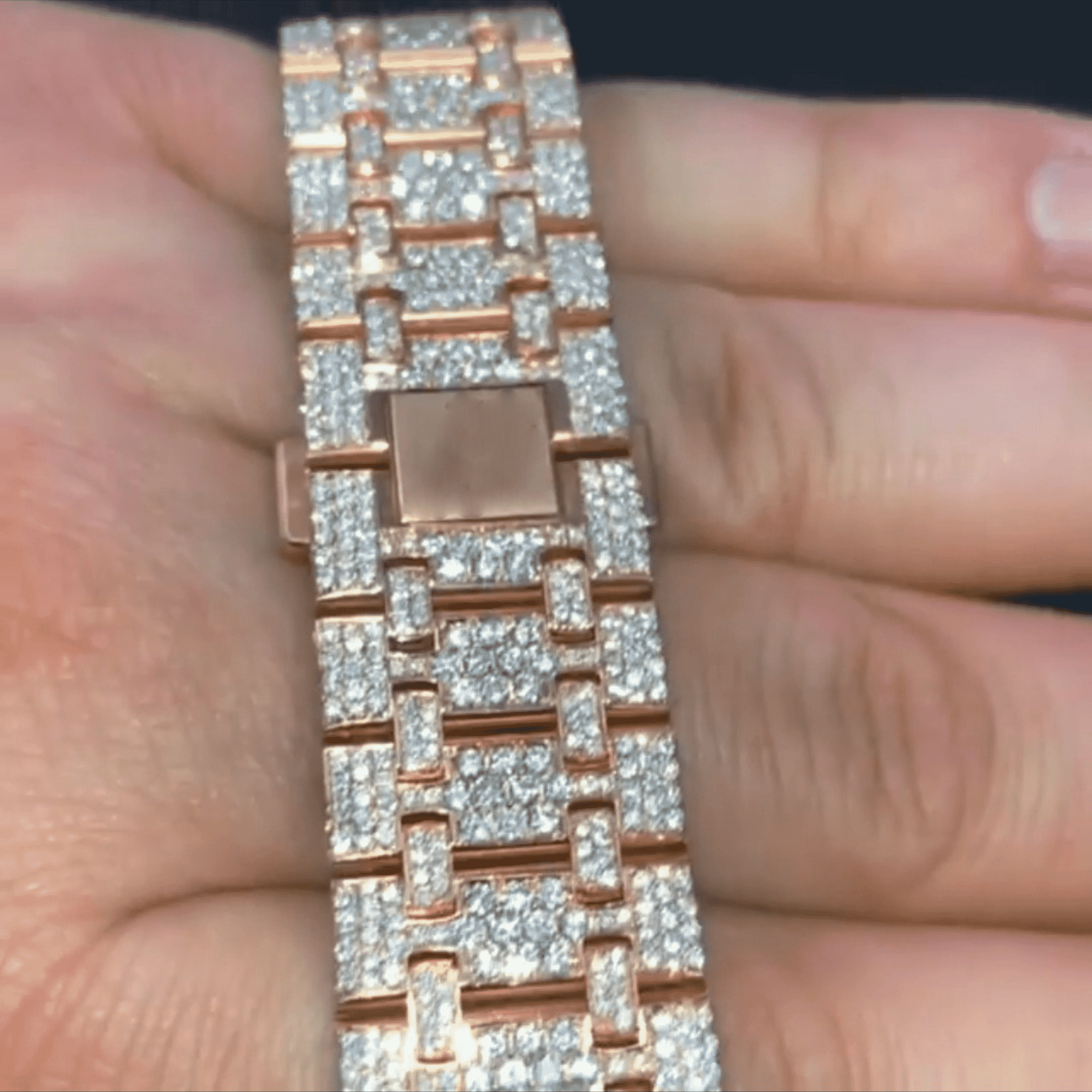 Full-Iced Moissanite Diamond Bust-Down Watch 3 Full-Iced Moissanite Diamond Bust-Down Watch - Image 3
