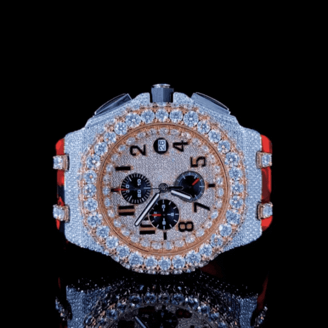 Ultra Luxe Bust Down Iced Out Watches, Moissanite Watches 1 Ultra Luxe Bust Down Iced Out Watches, Moissanite Watches