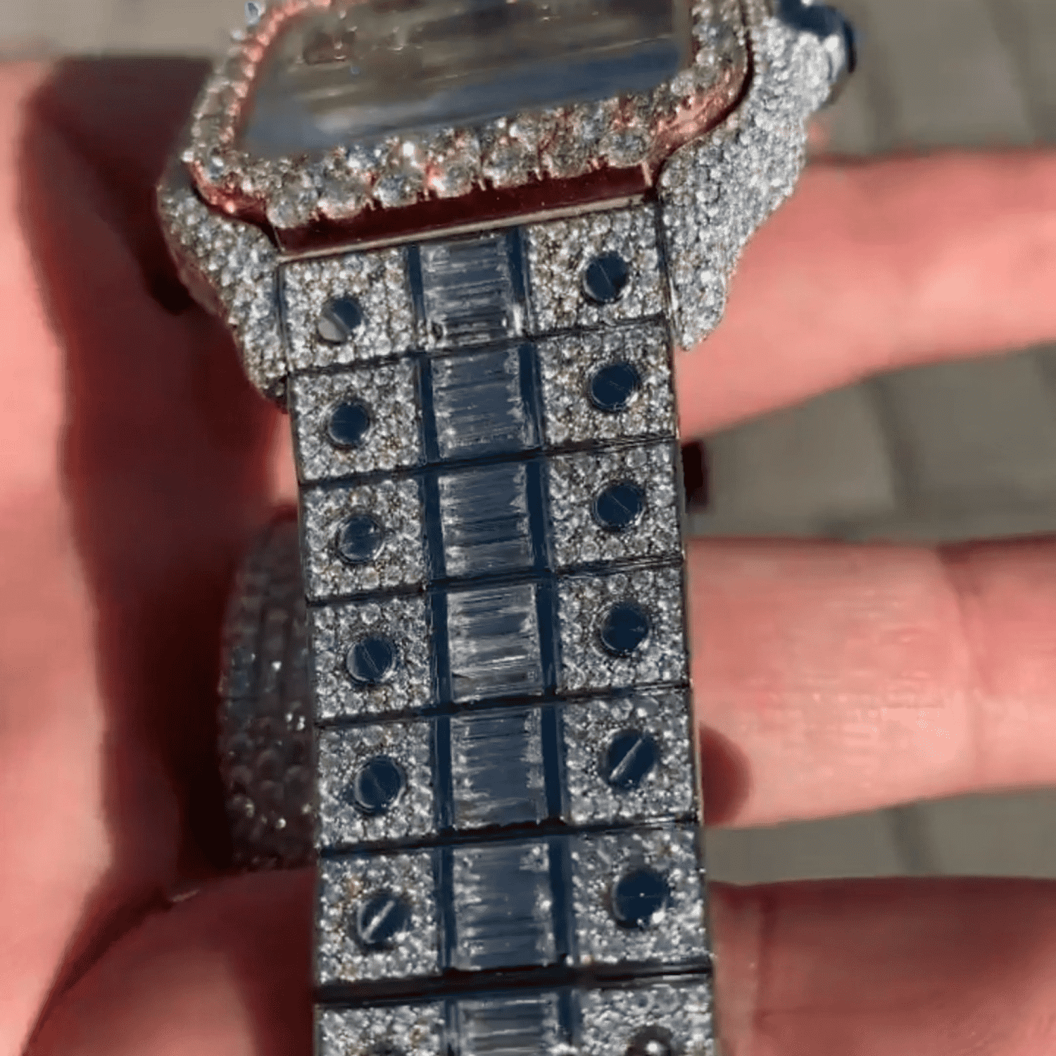 Luxury Moissanite Iced Out Automatic Watch with Diamond Detailing 3 Luxury Moissanite Iced Out Automatic Watch with Diamond Detailing - Image 3