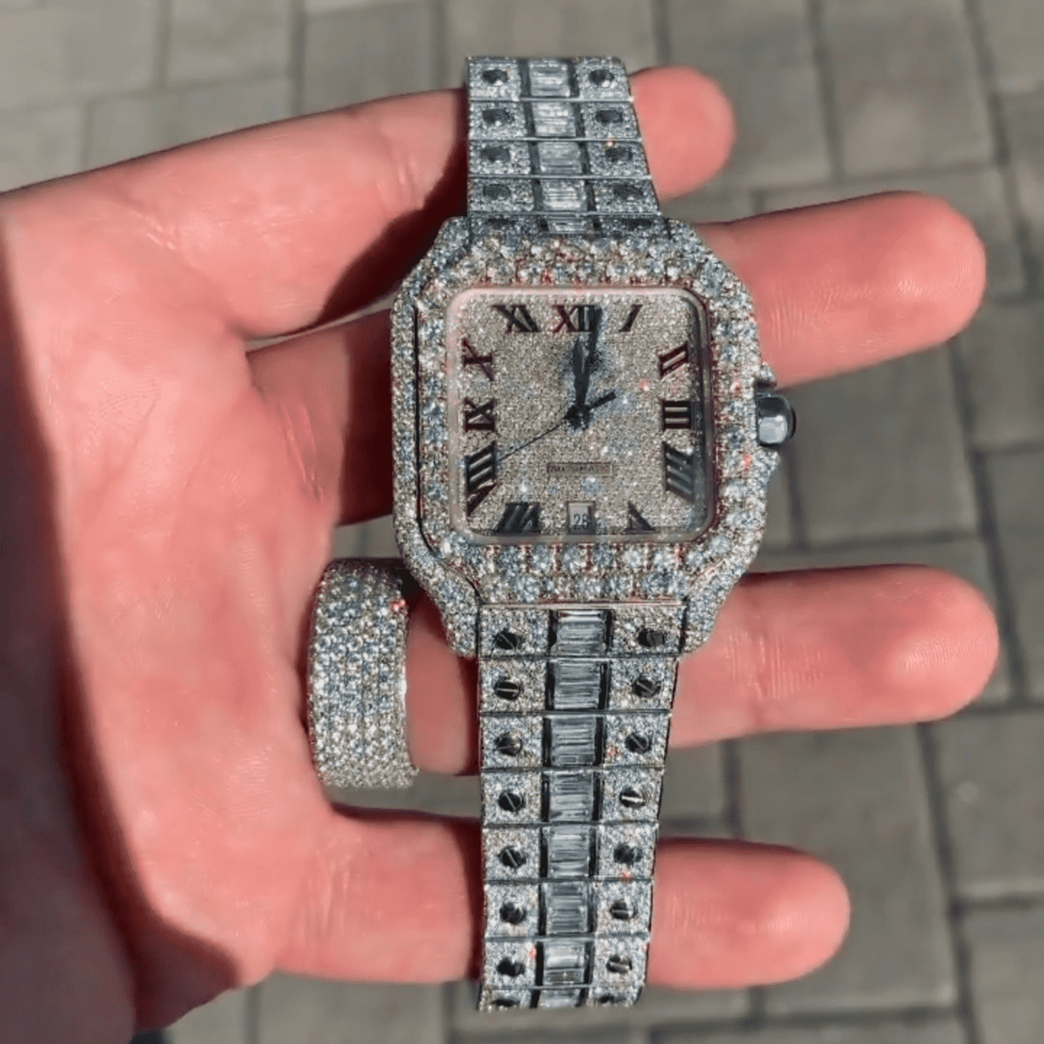 Luxury Moissanite Iced Out Automatic Watch with Diamond Detailing 2 Luxury Moissanite Iced Out Automatic Watch with Diamond Detailing - Image 2