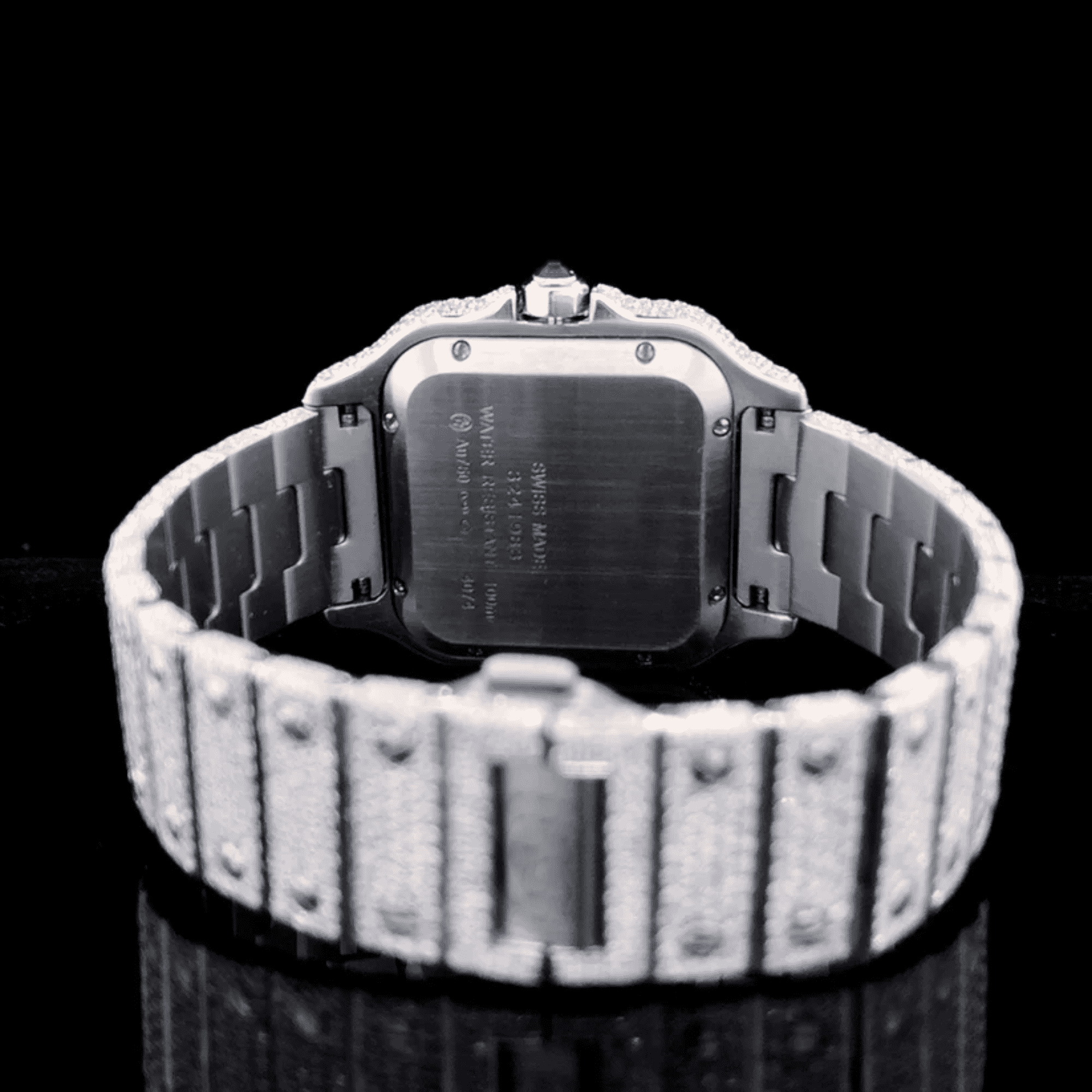 Stainless Steel Diamond-Cut VVS Moissanite Watch 5 Stainless Steel Diamond-Cut VVS Moissanite Watch - Image 5