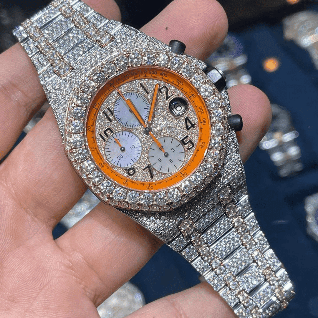 Stainless Steel Luxury Moissanite Watch for Gift 1 Stainless Steel Luxury Moissanite Watch for Gift