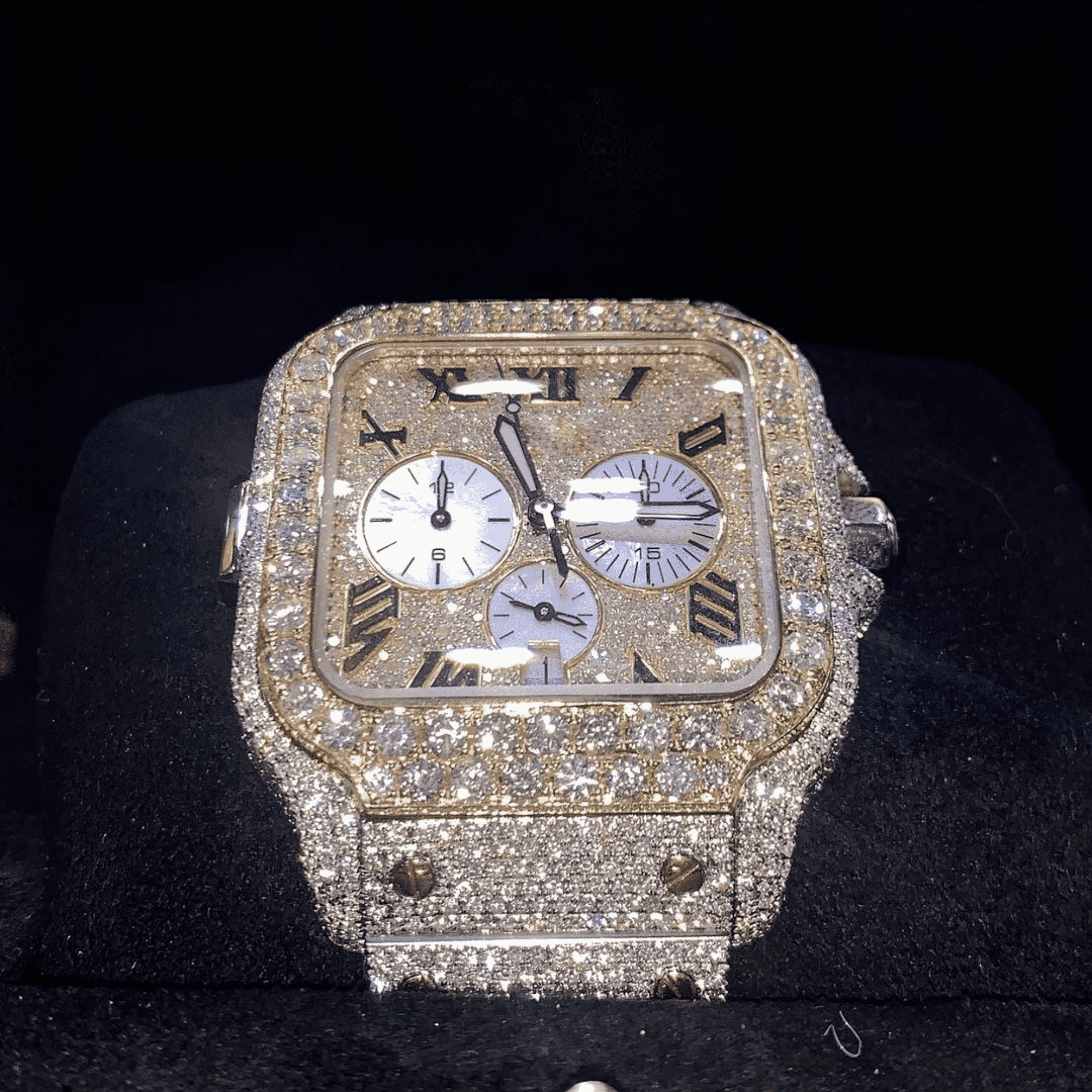 Moissanite Diamond Iced Out Watch for Bold Fashion Statement 3 Moissanite Diamond Iced Out Watch for Bold Fashion Statement - Image 3