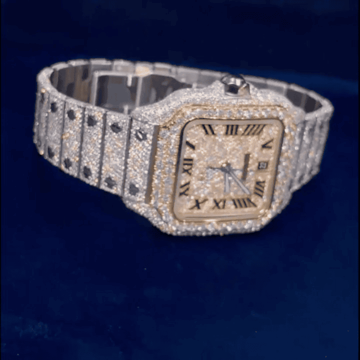 Iconic Roman Number Hip Hop Iced Out Moissanite Watch 2 Iconic Roman Number Hip Hop Iced Out Moissanite Watch - Image 2