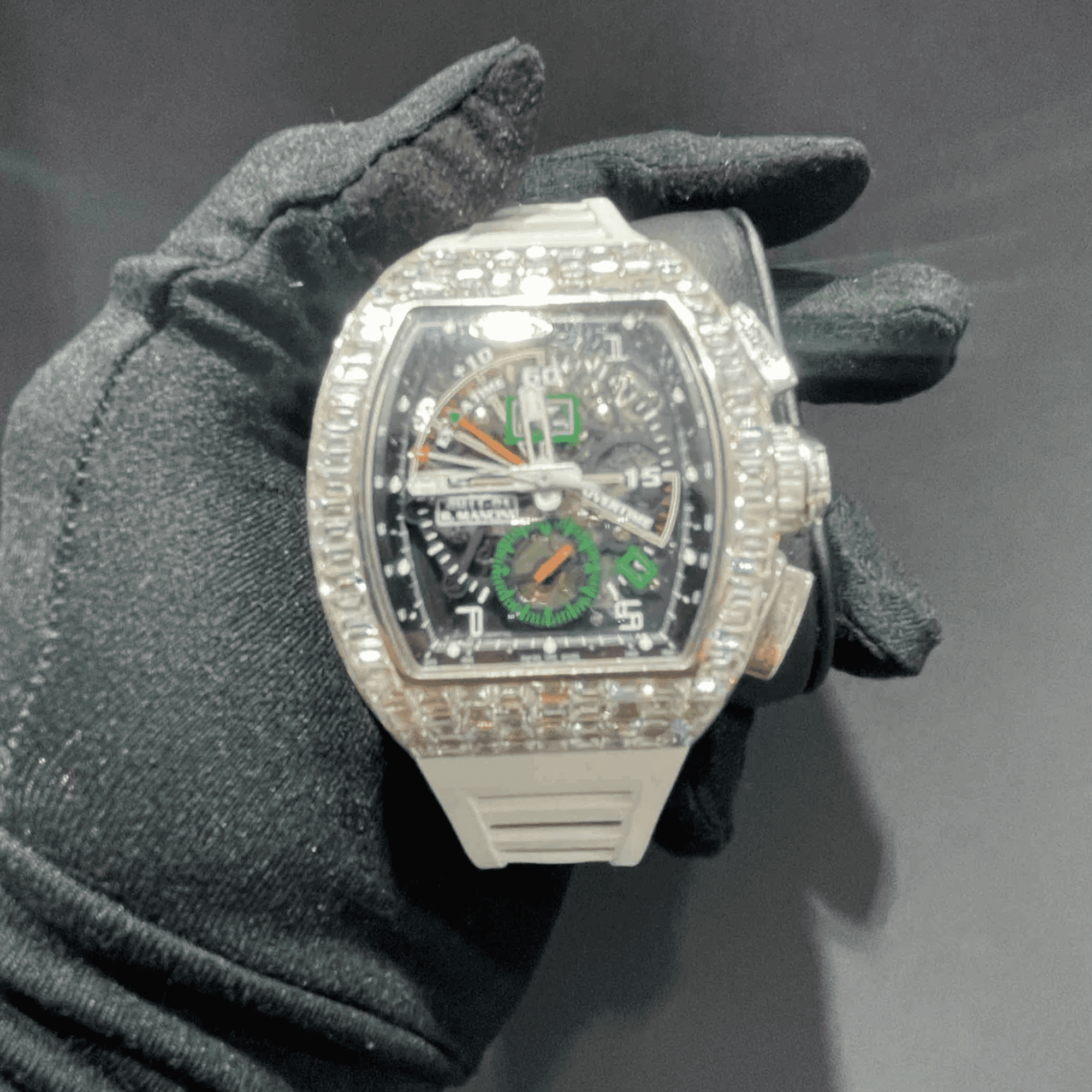 Stainless Steel Moissanite Watch for Men 1 Stainless Steel Moissanite Watch for Men