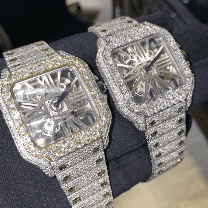 Premium Bust Down Iced Out Watches, Moissanite Watches 1 Premium Bust Down Iced Out Watches, Moissanite Watches