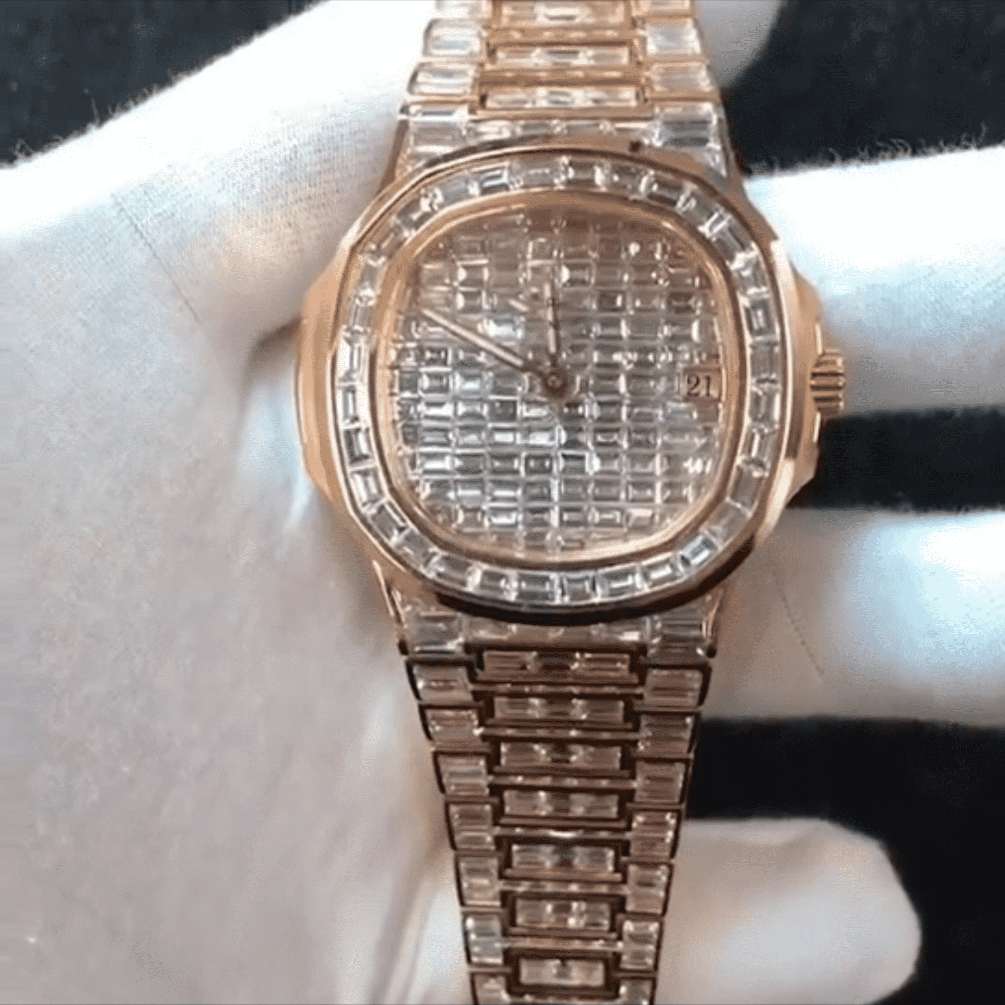 Iced Out Stainless Steel Moissanite Diamond Watch 1 Iced Out Stainless Steel Moissanite Diamond Watch