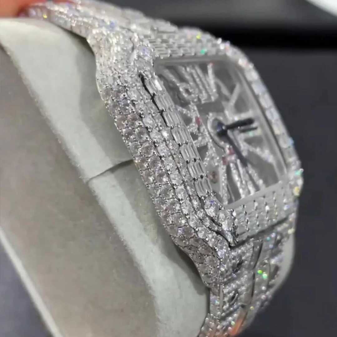 Bust Down Moissanite Watch with Premium Shine 6 Bust Down Moissanite Watch with Premium Shine - Image 6