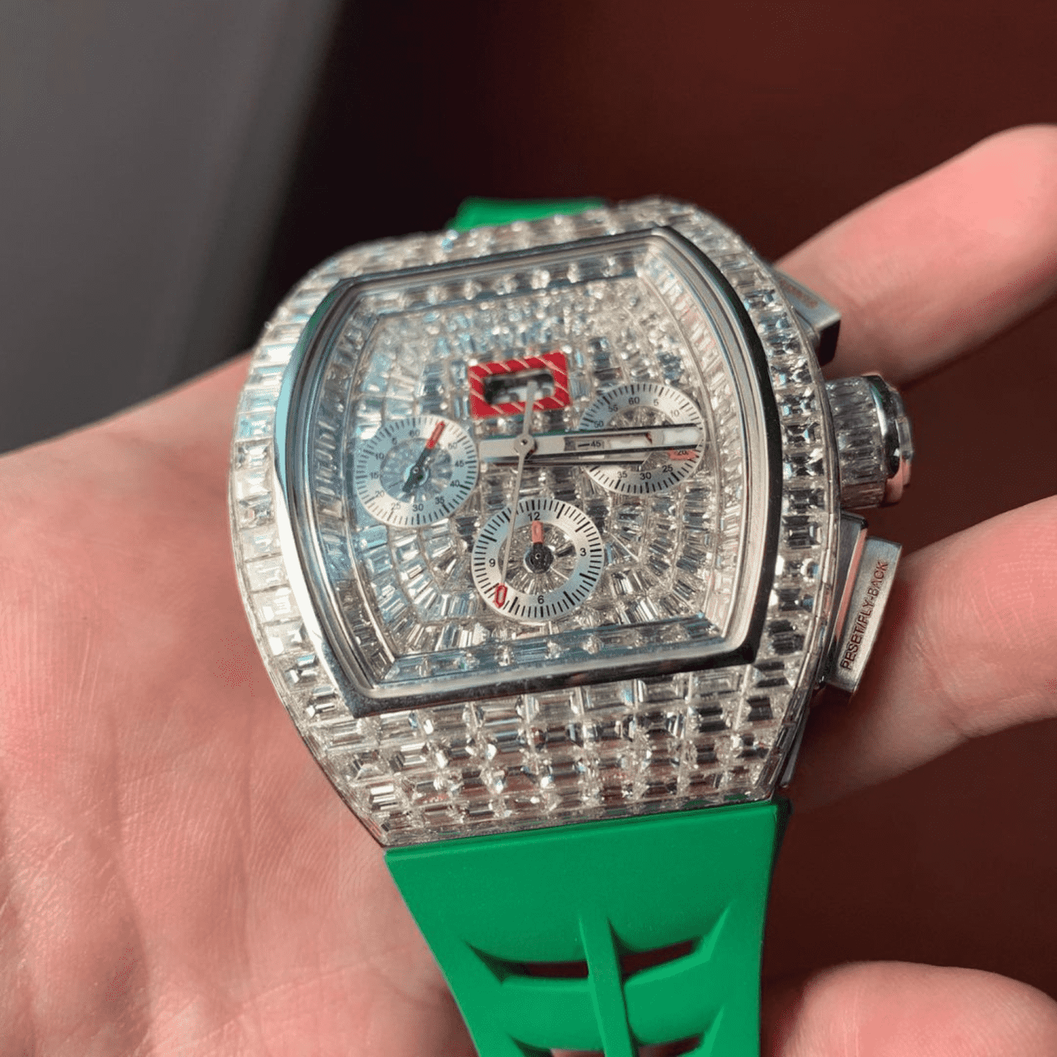 Men’s Moissanite Iced Out Watch with Flexible Silicone Band 6 Men’s Moissanite Iced Out Watch with Flexible Silicone Band - Image 6