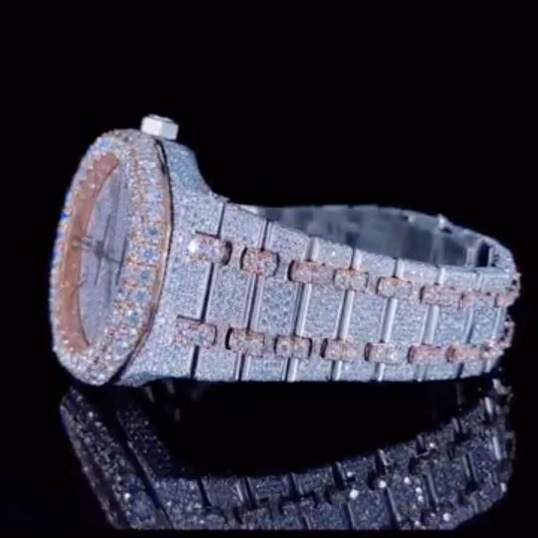Women’s Moissanite Diamond Bust Down Watch 3 Women’s Moissanite Diamond Bust Down Watch - Image 3