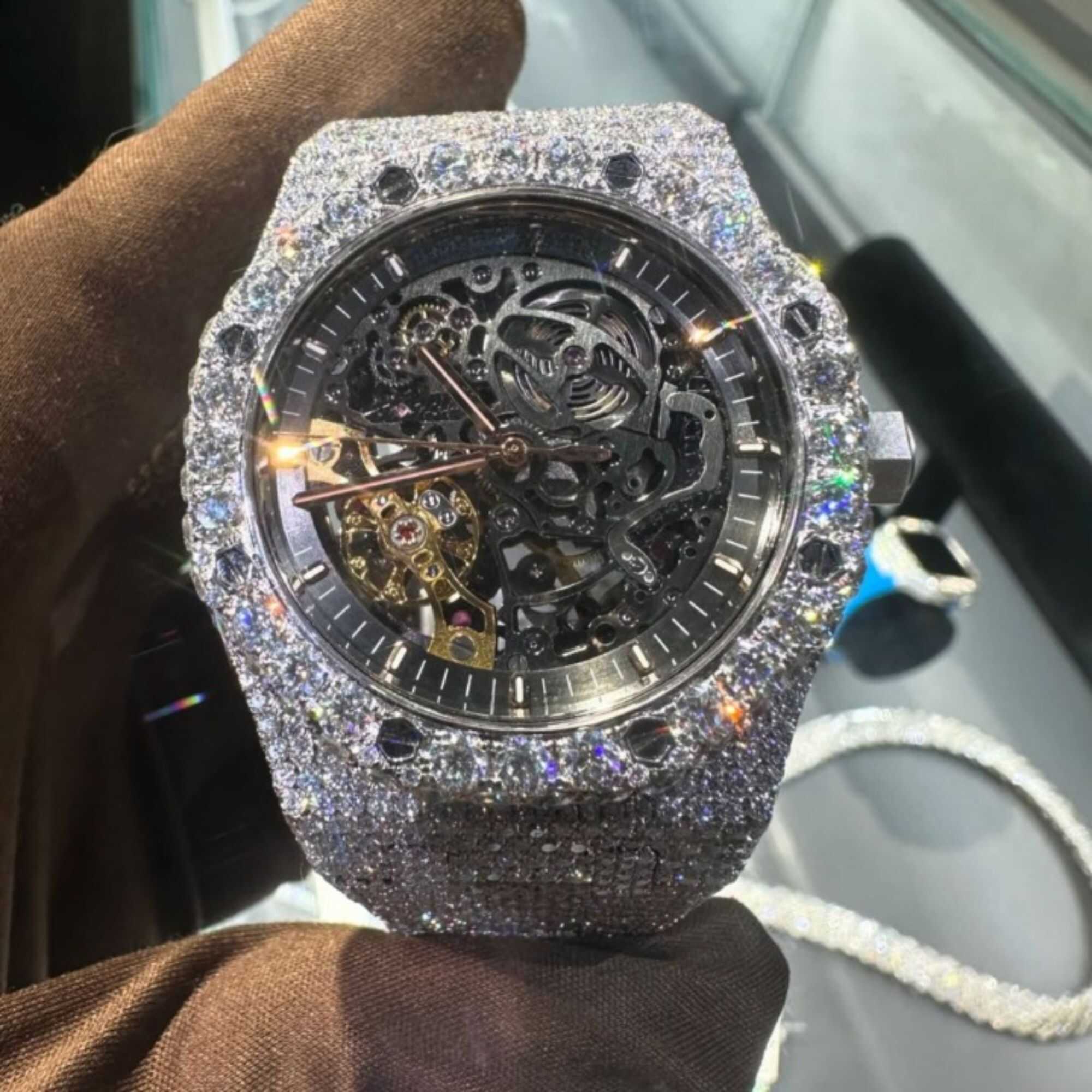 Luxury Moissanite Watches Fully Iced Out for Men & Women 4 Luxury Moissanite Watches Fully Iced Out for Men & Women - Image 4
