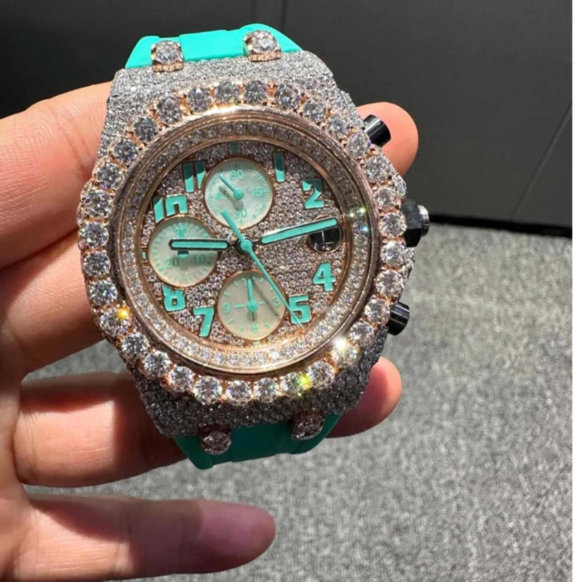 Premium Moissanite Watches Fully Iced Out for Men & Women 1 Premium Moissanite Watches Fully Iced Out for Men & Women