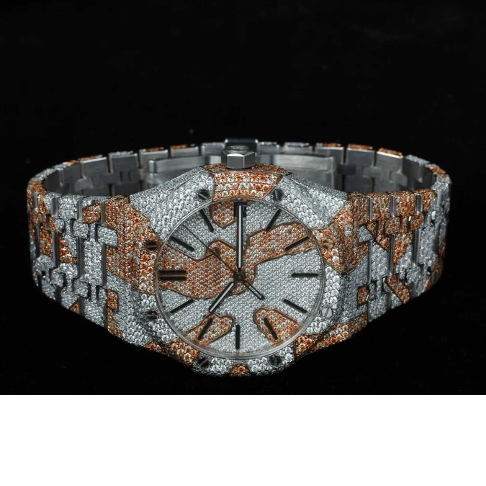 Iced Out Moissanite Watches with Minimalist Metal Bracelet 1 Iced Out Moissanite Watches with Minimalist Metal Bracelet