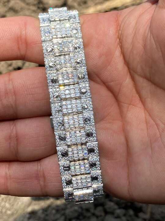 VVS Moissanite Diamonds Fully Bust Down Watch 3 VVS Moissanite Diamonds Fully Bust Down Watch - Image 3