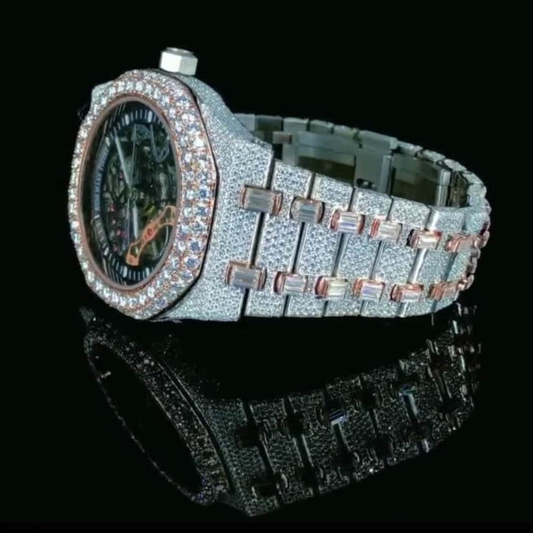 Bust Down Moissanite Watch – Hip Hop Iced Out Style 5 Bust Down Moissanite Watch – Hip Hop Iced Out Style - Image 5