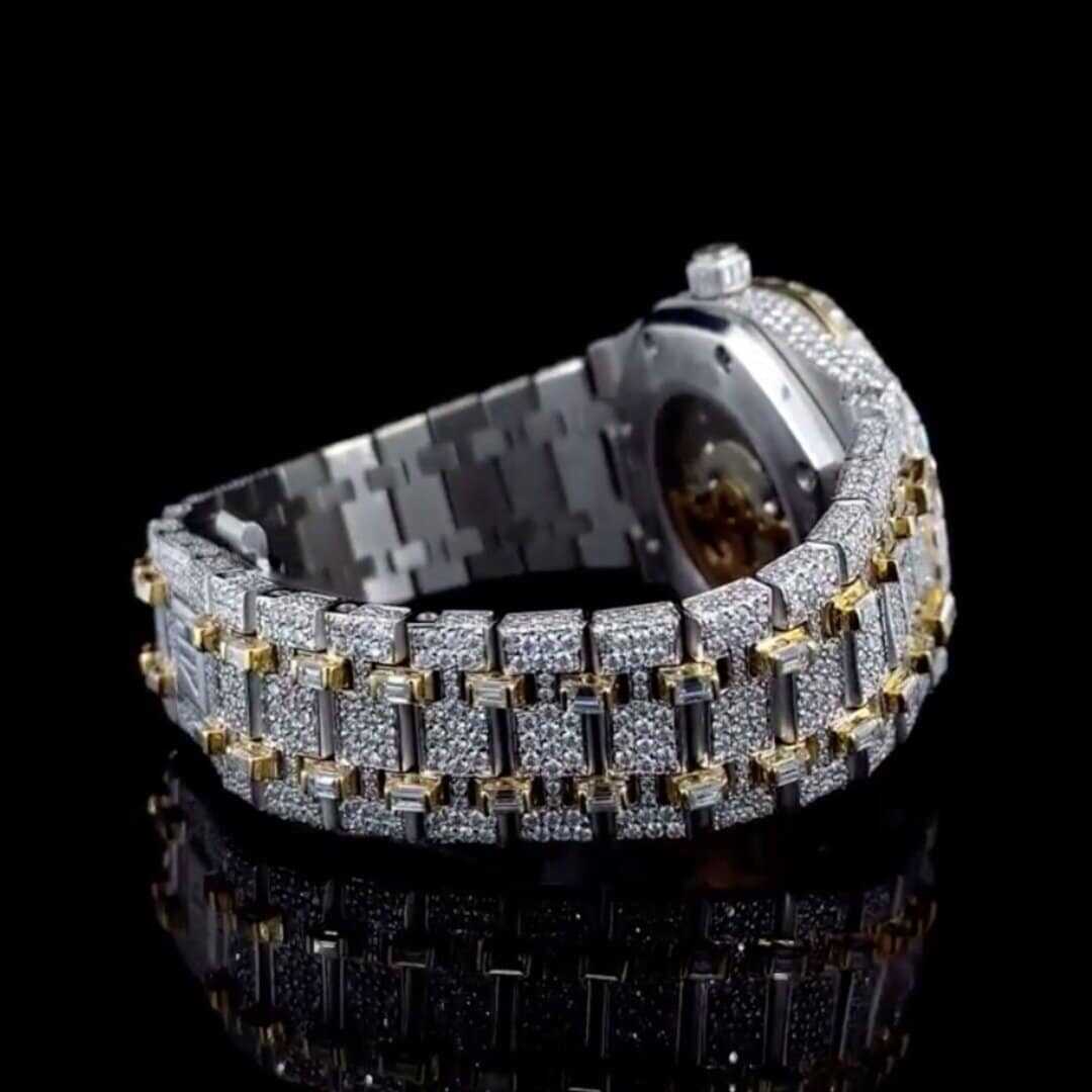 44MM White Gold Plated Hip Hop Iced Out Men's Watch 6 44MM White Gold Plated Hip Hop Iced Out Men's Watch - Image 6