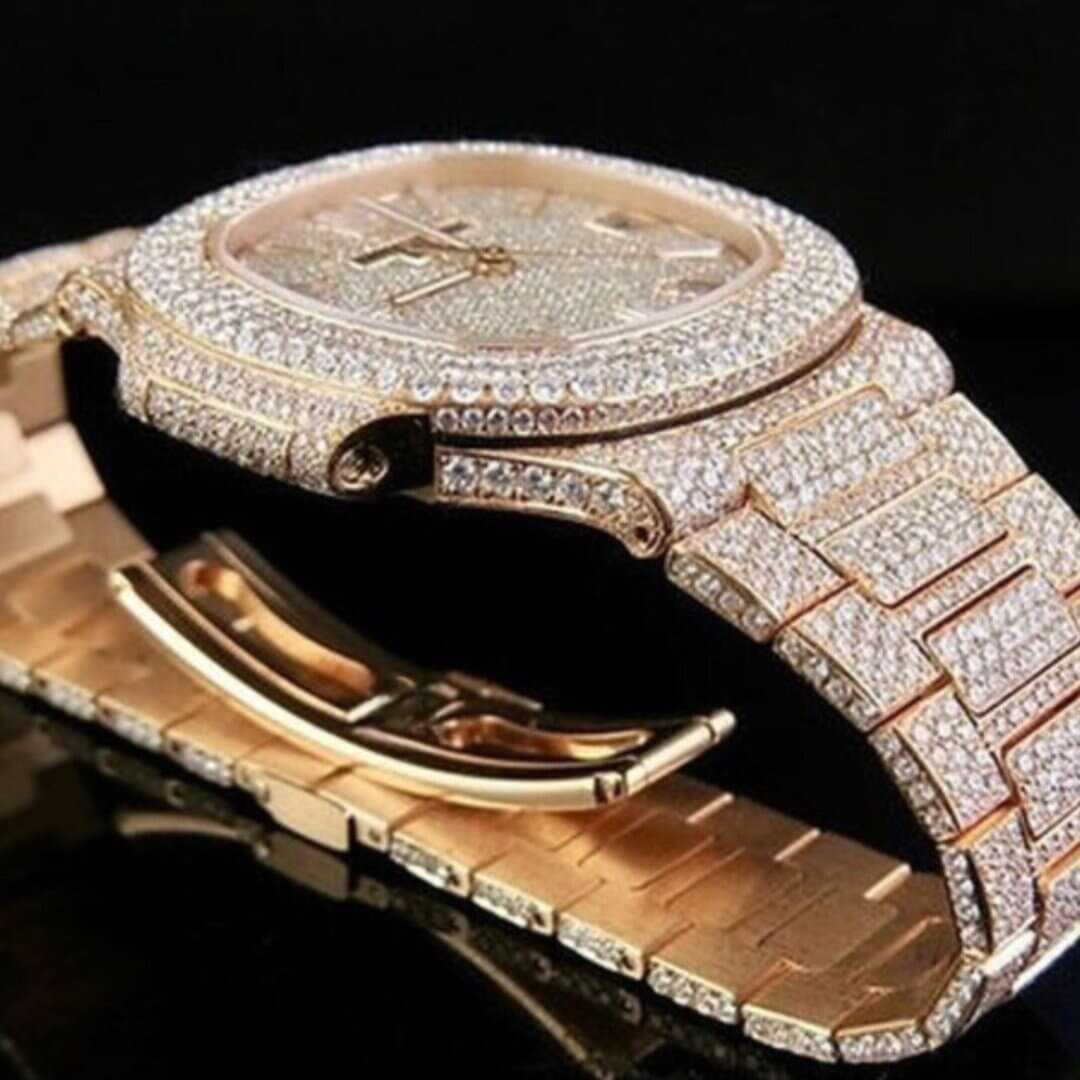 Stainless Steel Fully Flooded Luxury Watch for Wedding 4 Stainless Steel Fully Flooded Luxury Watch for Wedding - Image 4