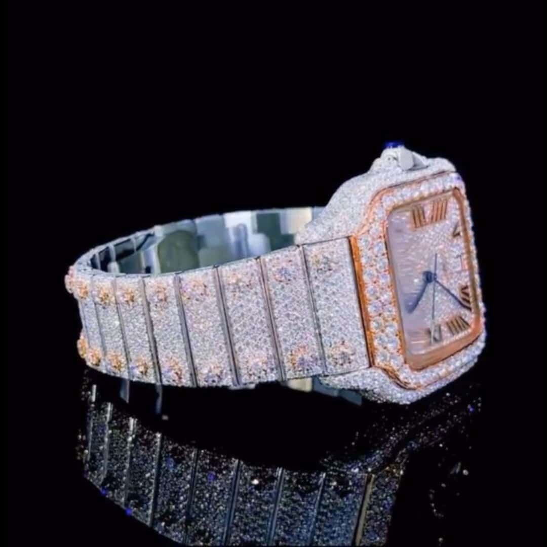 Women’s Moissanite Bust Down Chronograph Watch 4 Women’s Moissanite Bust Down Chronograph Watch - Image 4