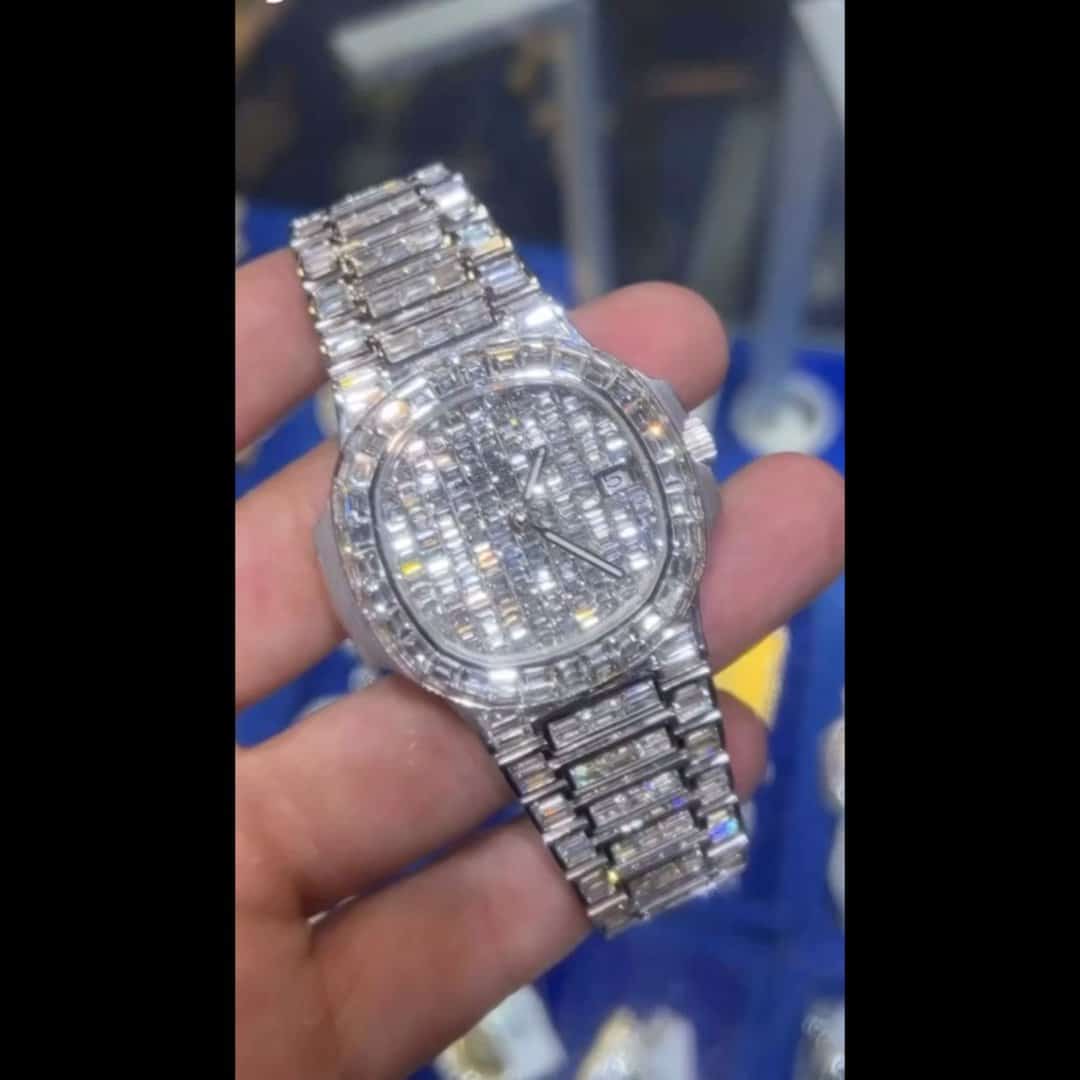 Elegant Bust Down Moissanite Watch for Everyday Style 3 Elegant Bust Down Moissanite Watch for Everyday Style - Image 3