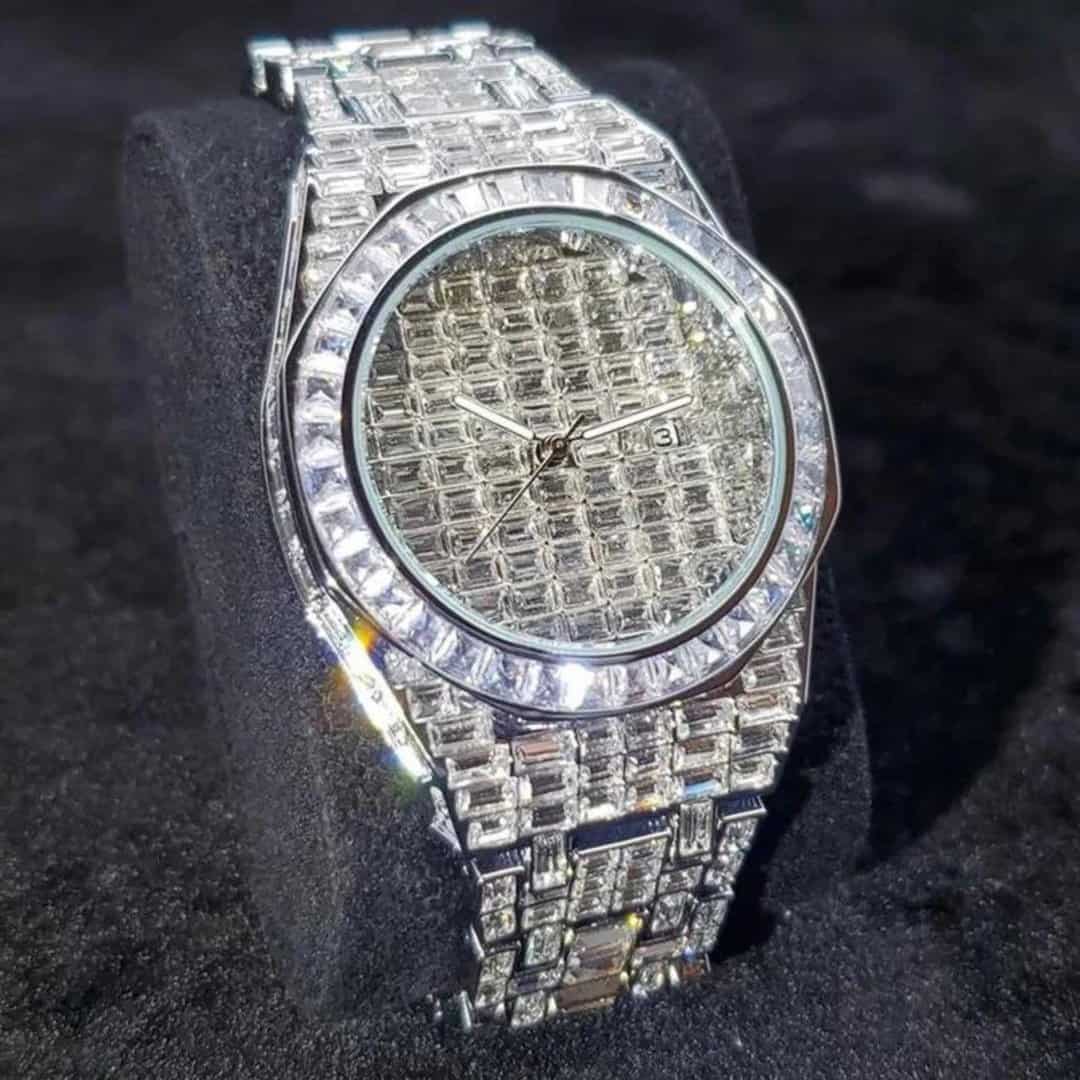 Iced-Out Bust Down Moissanite Luxury Watch 2 Iced-Out Bust Down Moissanite Luxury Watch - Image 2