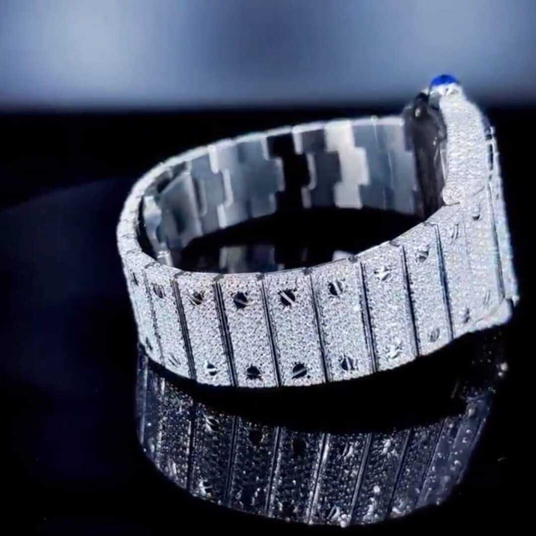 Luxury Fully Iced Moissanite Watch 6 Luxury Fully Iced Moissanite Watch - Image 6
