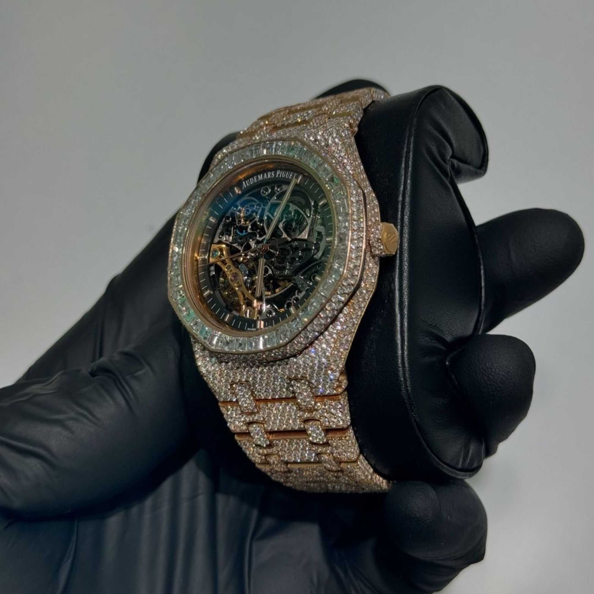 Moissanite Watches Fully Iced with Minimalist Dial for Men & Women 3 Moissanite Watches Fully Iced with Minimalist Dial for Men & Women - Image 3