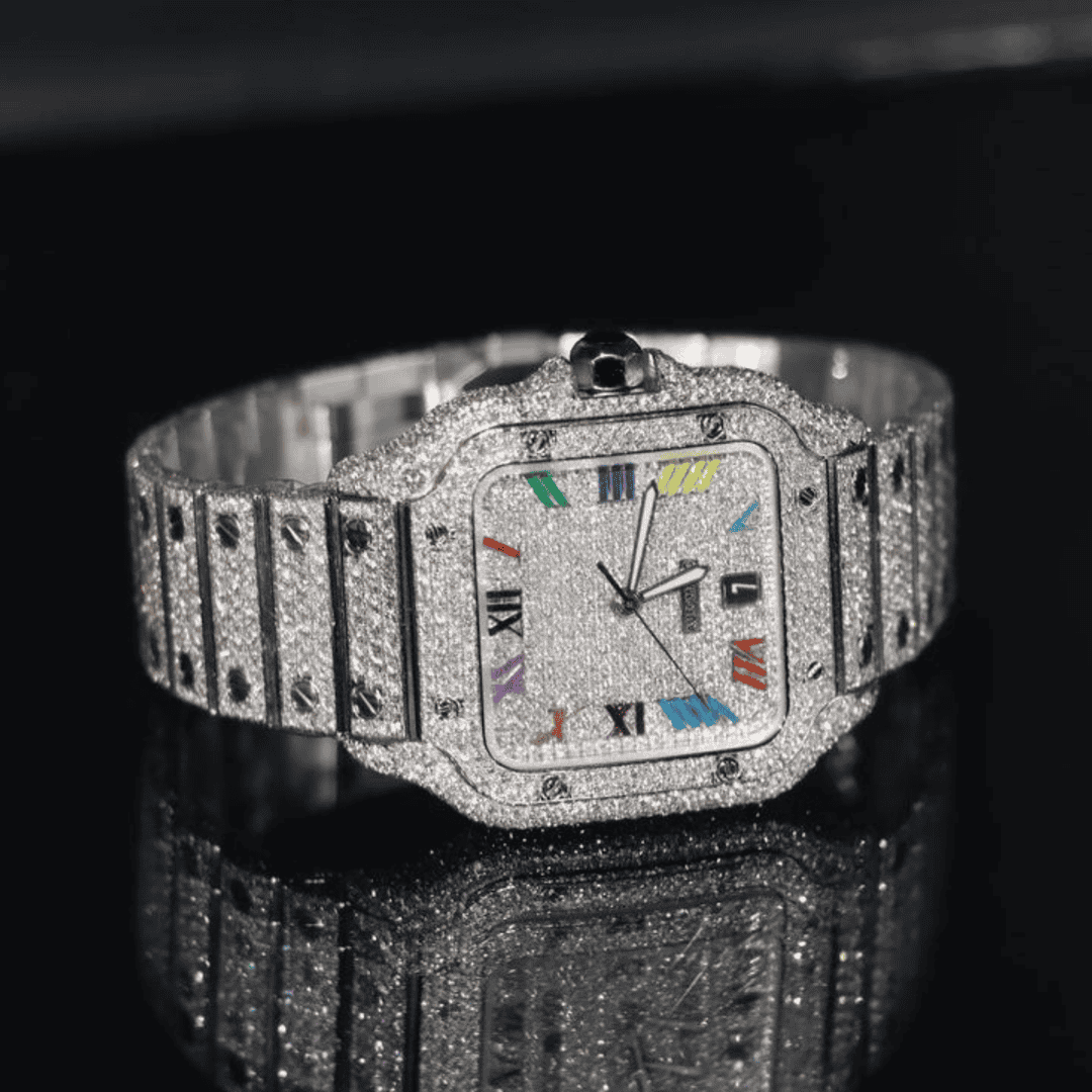 Exquisite Stainless Steel VVS Moissanite Watch 3 Exquisite Stainless Steel VVS Moissanite Watch - Image 3