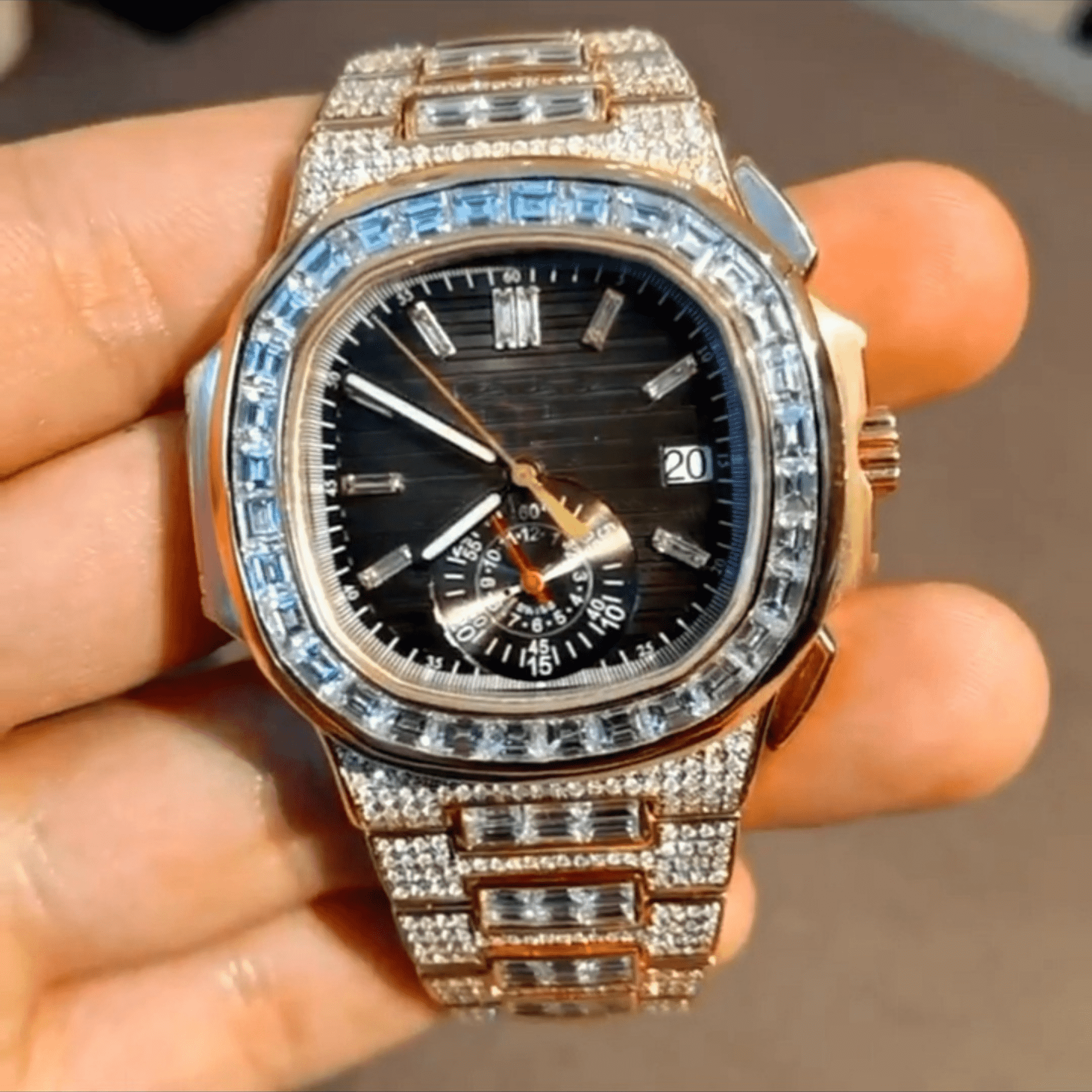 Stainless Steel Iced Out Luxury Watch for Party 4 Stainless Steel Iced Out Luxury Watch for Party - Image 4