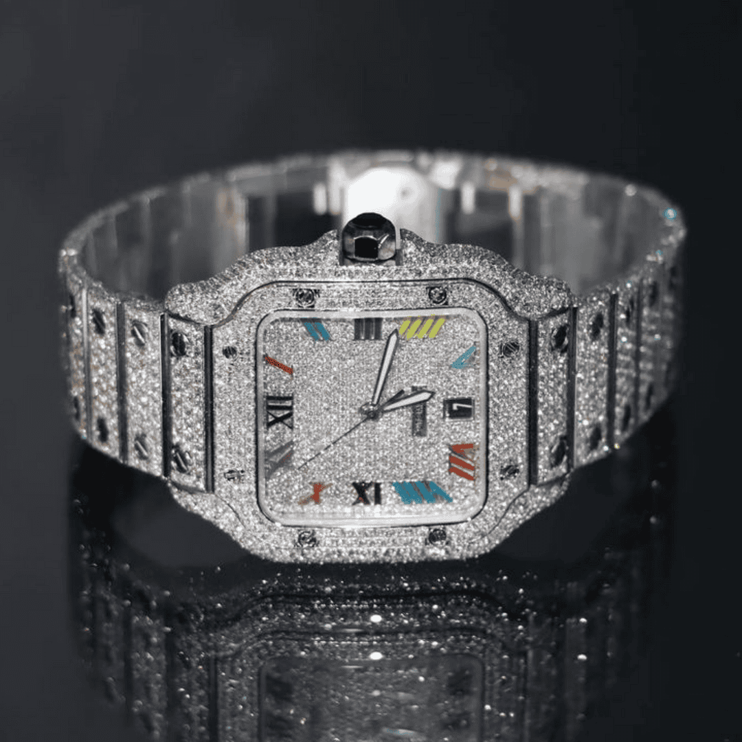 Exquisite Stainless Steel VVS Moissanite Watch 1 Exquisite Stainless Steel VVS Moissanite Watch
