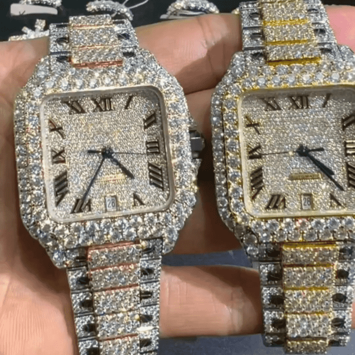 Stainless Steel Iced Out VVS Moissanite Watch For Wedding 2 Stainless Steel Iced Out VVS Moissanite Watch For Wedding - Image 2