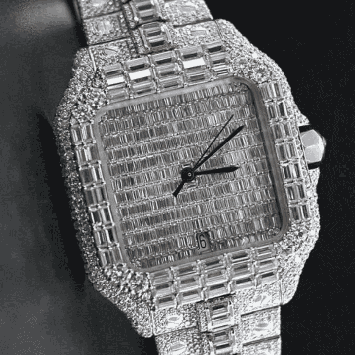 Premium Edition Bust Down Iced Out Watches, Moissanite Watches 1 Premium Edition Bust Down Iced Out Watches, Moissanite Watches