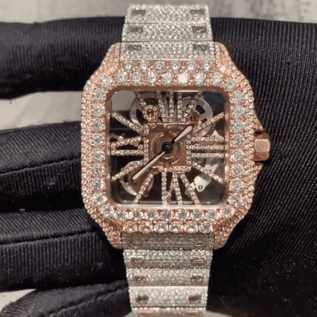 VVS Classic Moissanite Bust Down Automatic Watch 1 VVS Classic Moissanite Bust Down Automatic Watch