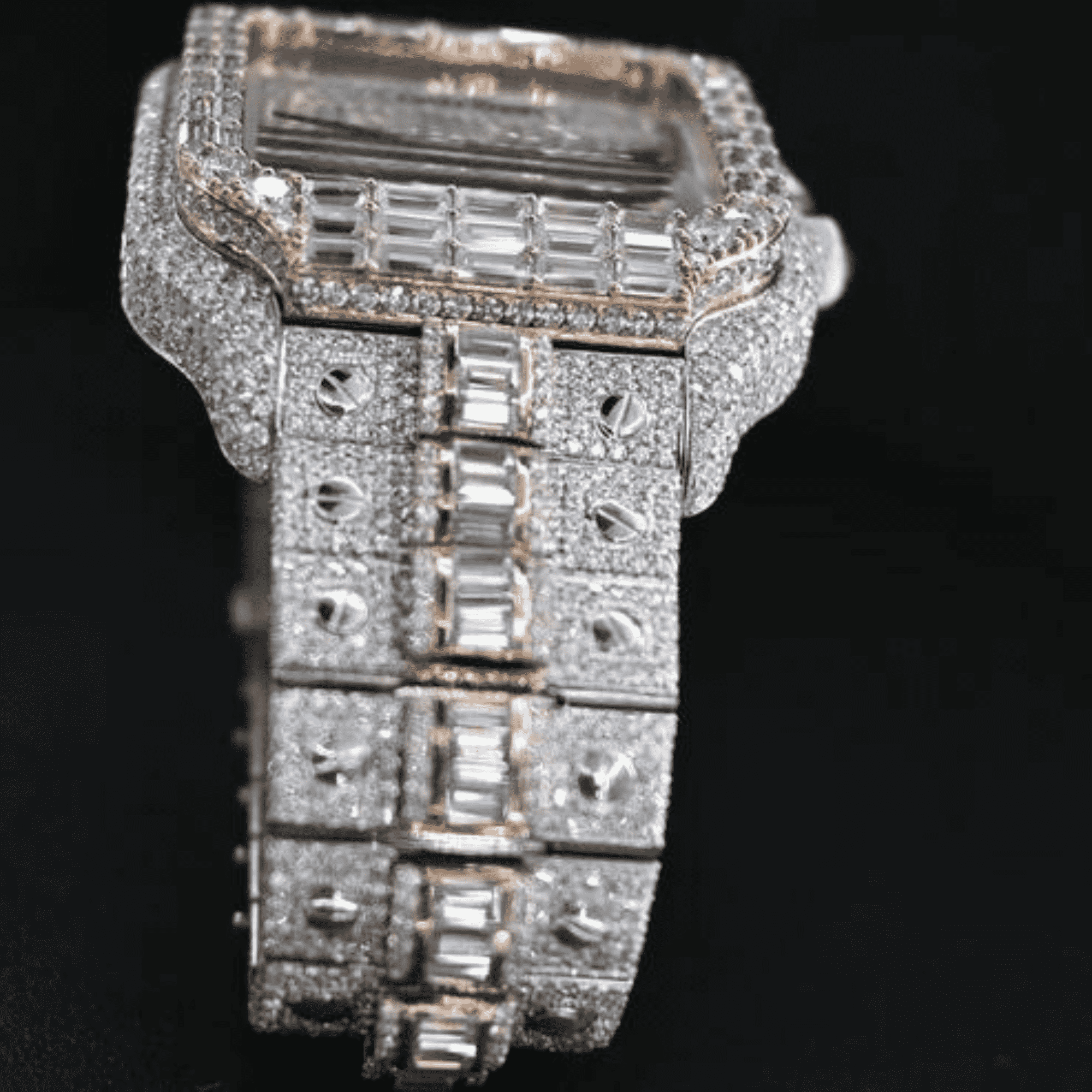 Premium Edition Bust Down Iced Out Watches, Moissanite Watches 2 Premium Edition Bust Down Iced Out Watches, Moissanite Watches - Image 2